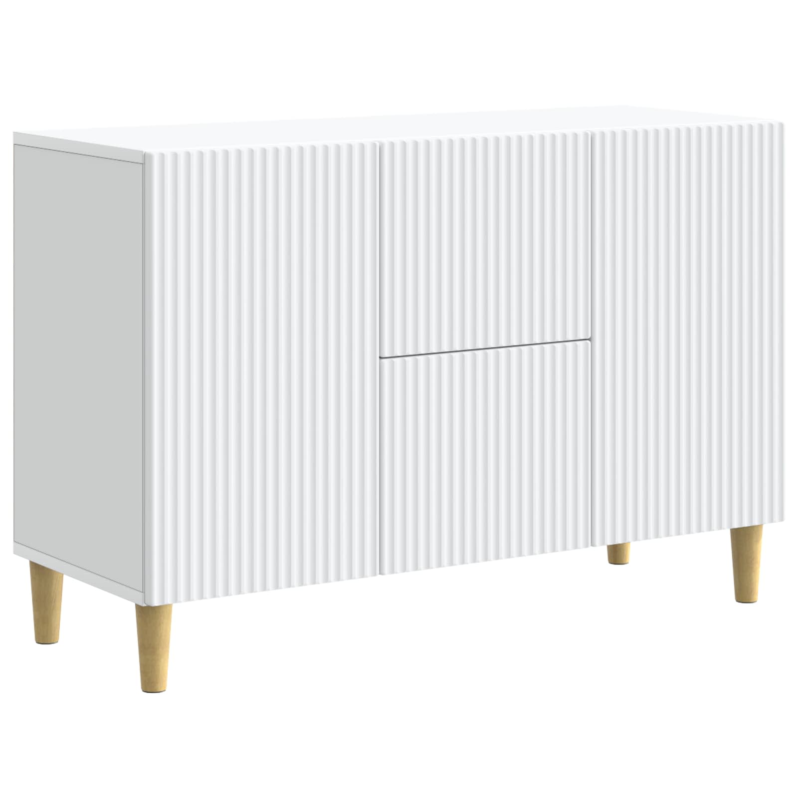 Dressoir Wit 89 x 34,5 x 60 cm Bewerkt hout is nu te koop bij PeponiXL, paradijselijk wonen!
