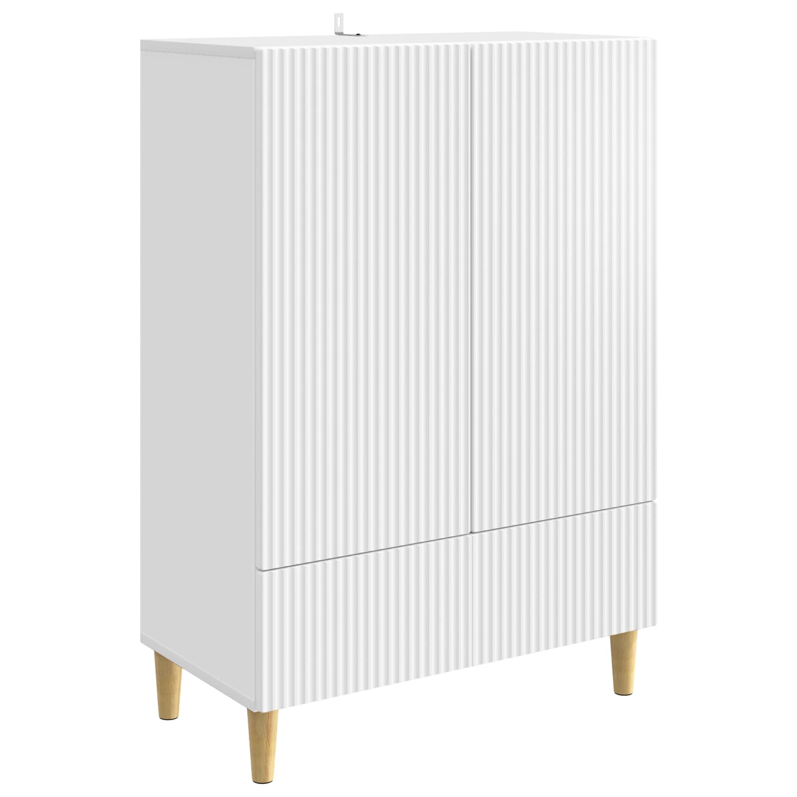 Dressoir Wit 66 x 34,5 x 95 cm Bewerkt hout is nu te koop bij PeponiXL, paradijselijk wonen!