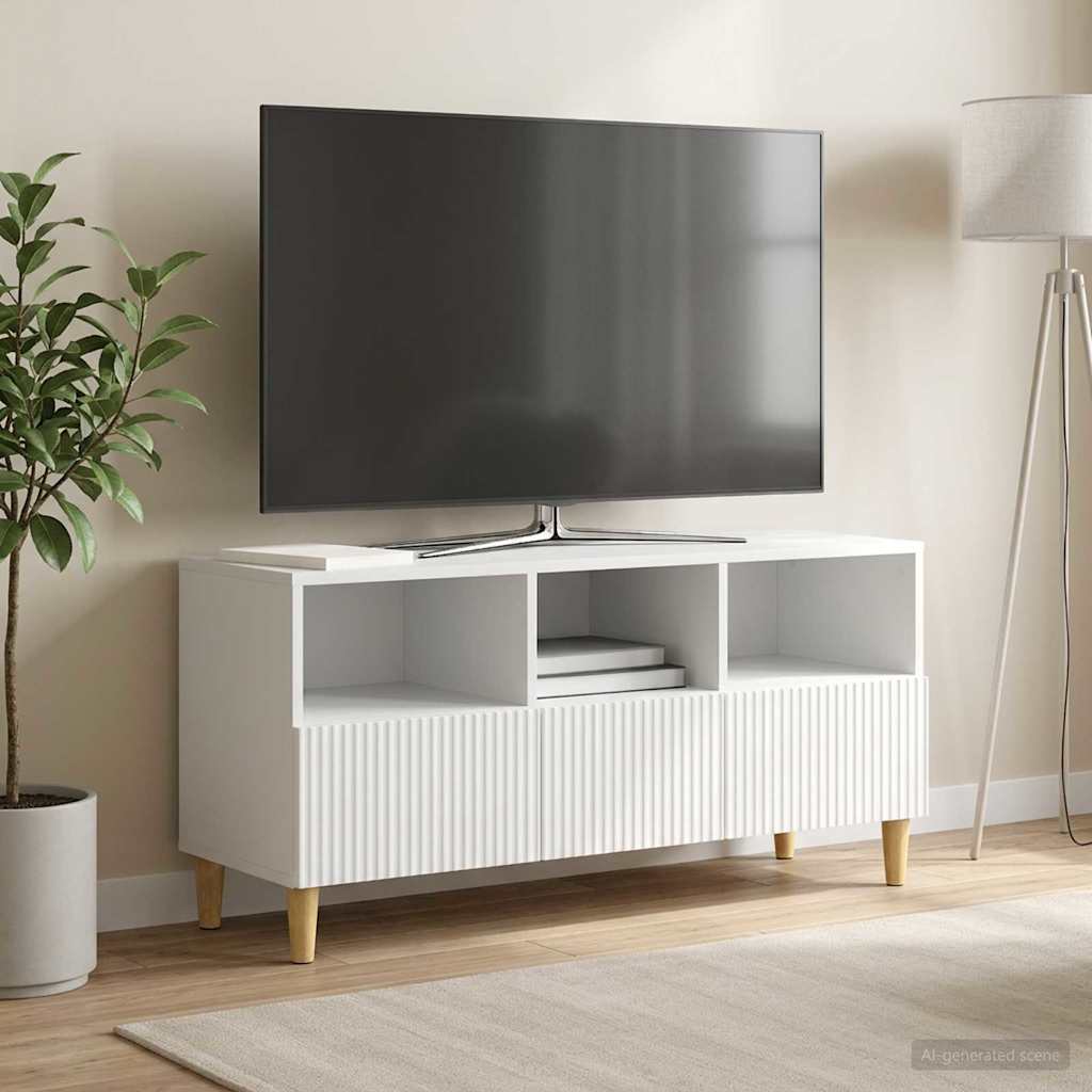 TV-kast met lade Wit 102 x 34,5 x 50 cm Bewerkt hout is nu te koop bij PeponiXL, paradijselijk wonen!
