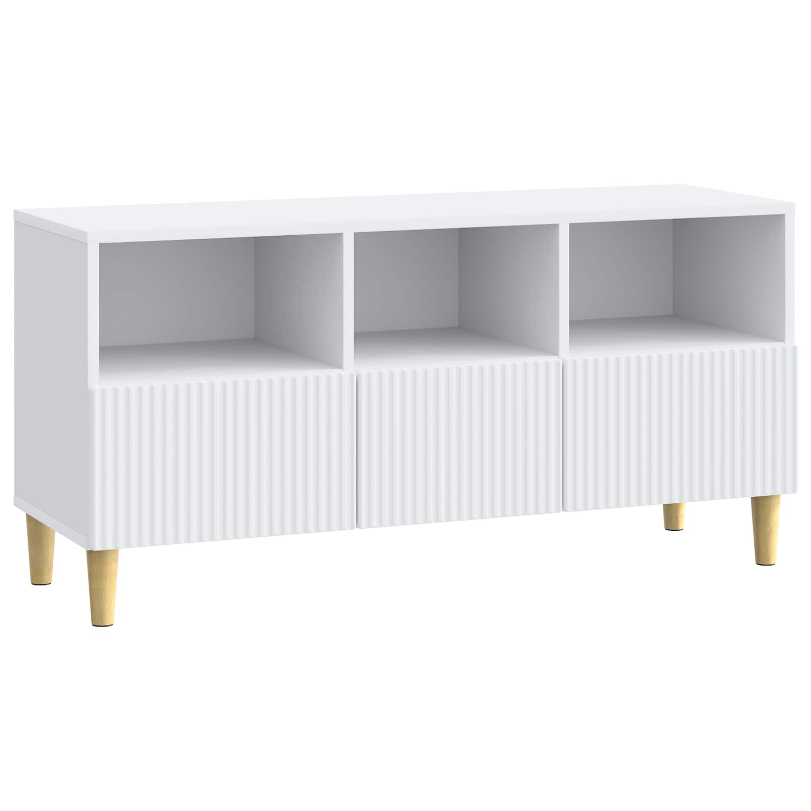 TV-kast met lade Wit 102 x 34,5 x 50 cm Bewerkt hout is nu te koop bij PeponiXL, paradijselijk wonen!