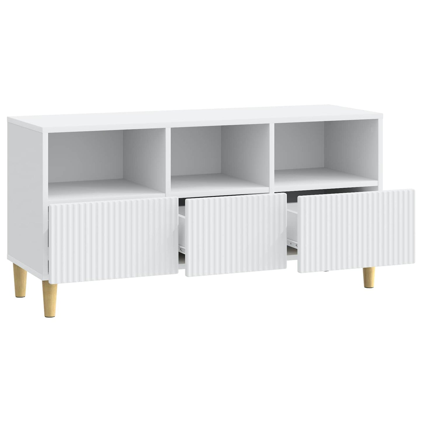 TV-kast met lade Wit 102 x 34,5 x 50 cm Bewerkt hout is nu te koop bij PeponiXL, paradijselijk wonen!