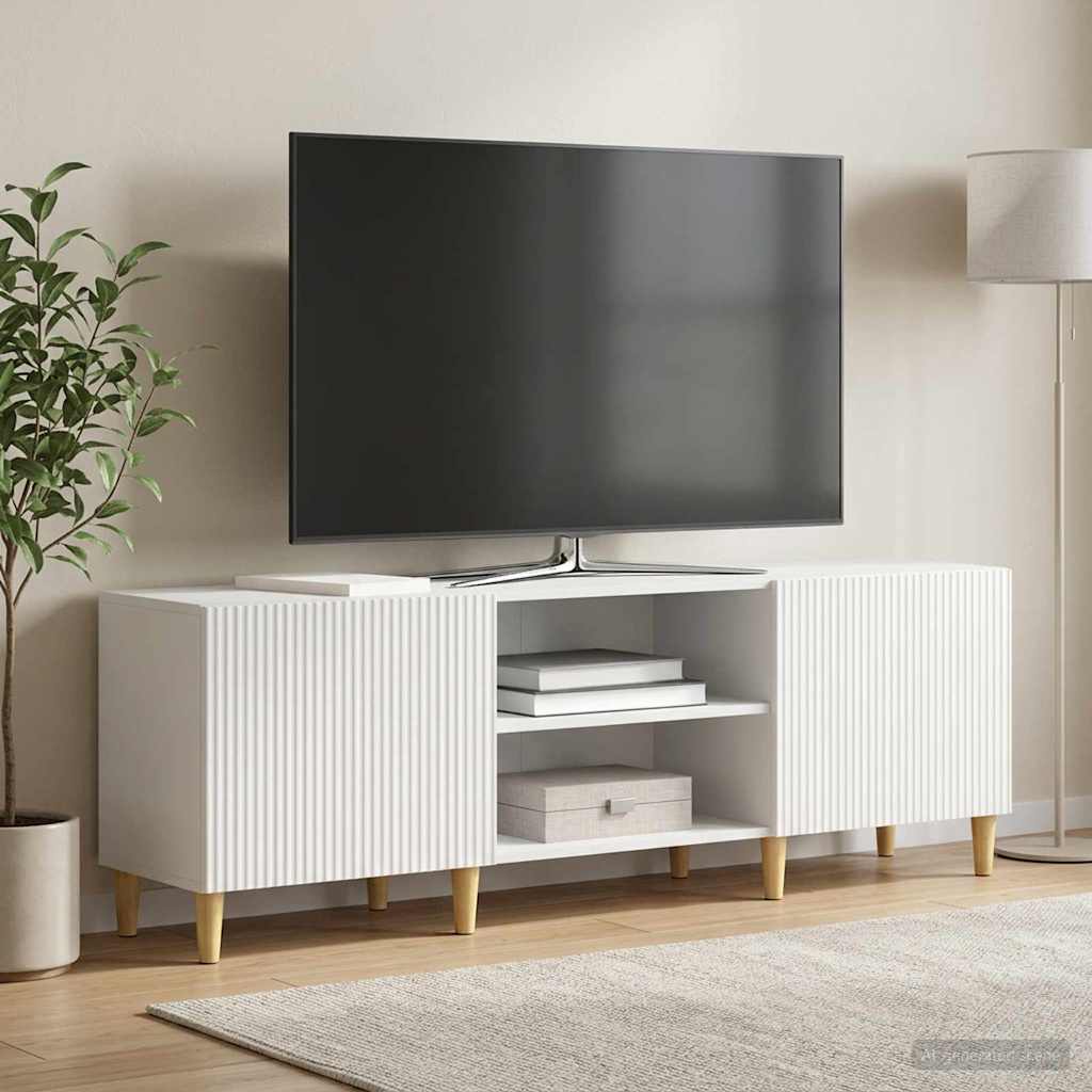TV-kast Wit 150 x 31 x 50 cm Bewerkt hout is nu te koop bij PeponiXL, paradijselijk wonen!