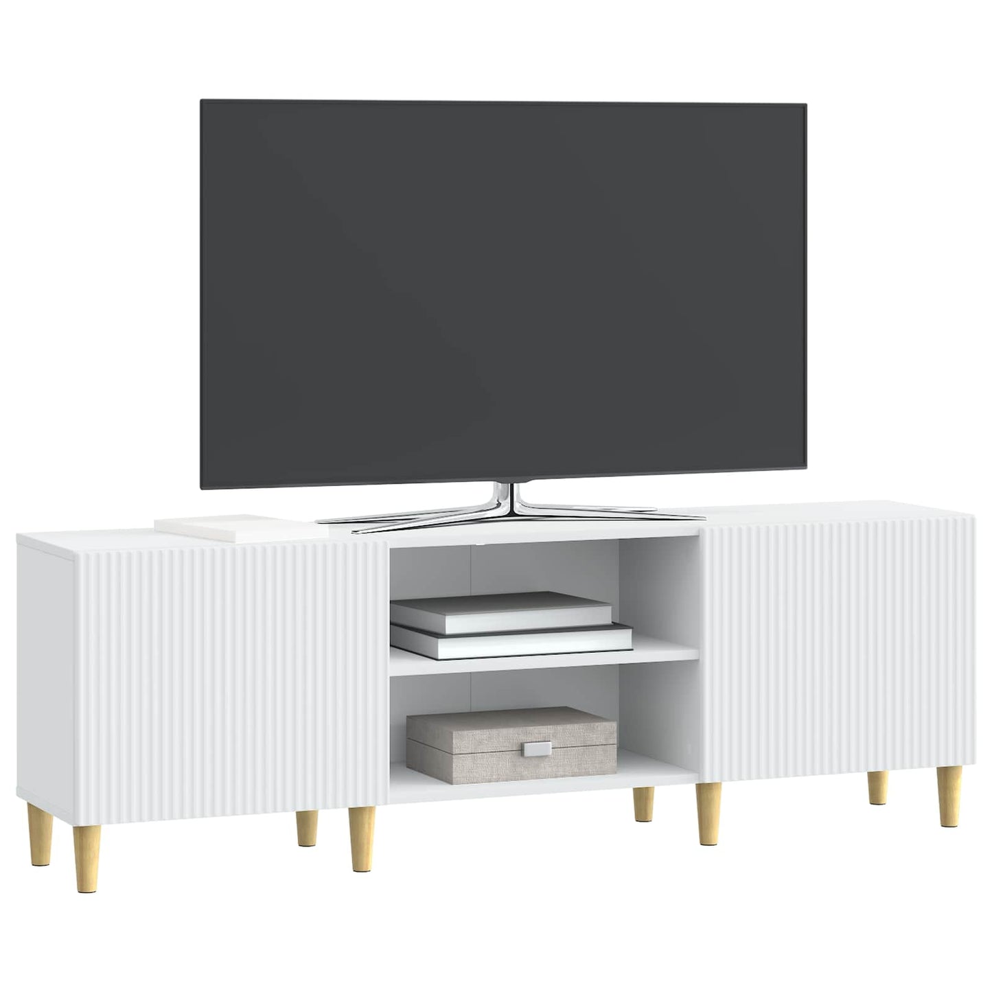 TV-kast Wit 150 x 31 x 50 cm Bewerkt hout is nu te koop bij PeponiXL, paradijselijk wonen!