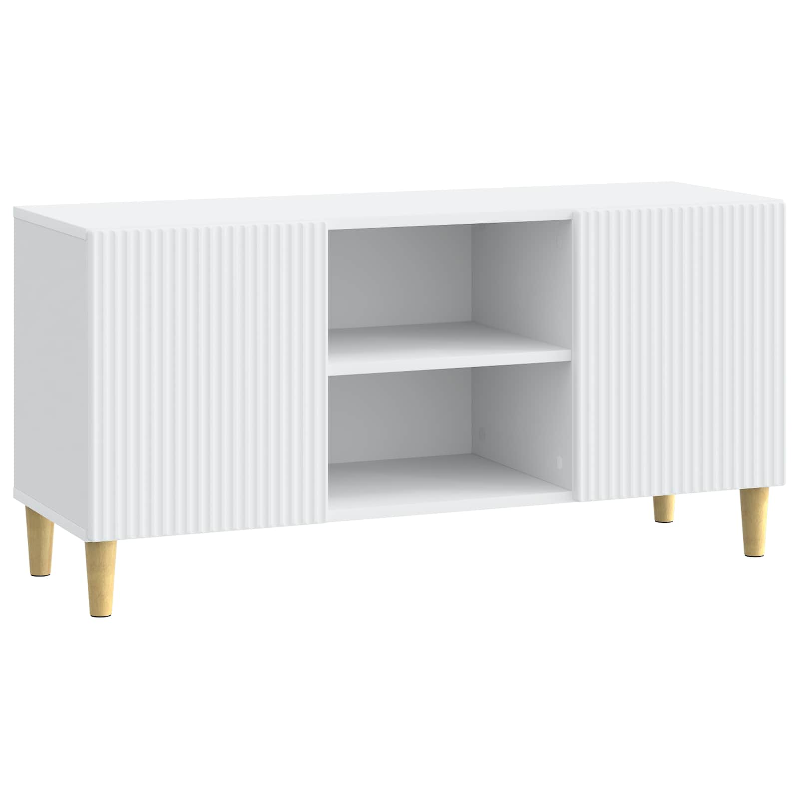 TV-kast Wit 102 x 34,5 x 50 cm Bewerkt hout is nu te koop bij PeponiXL, paradijselijk wonen!