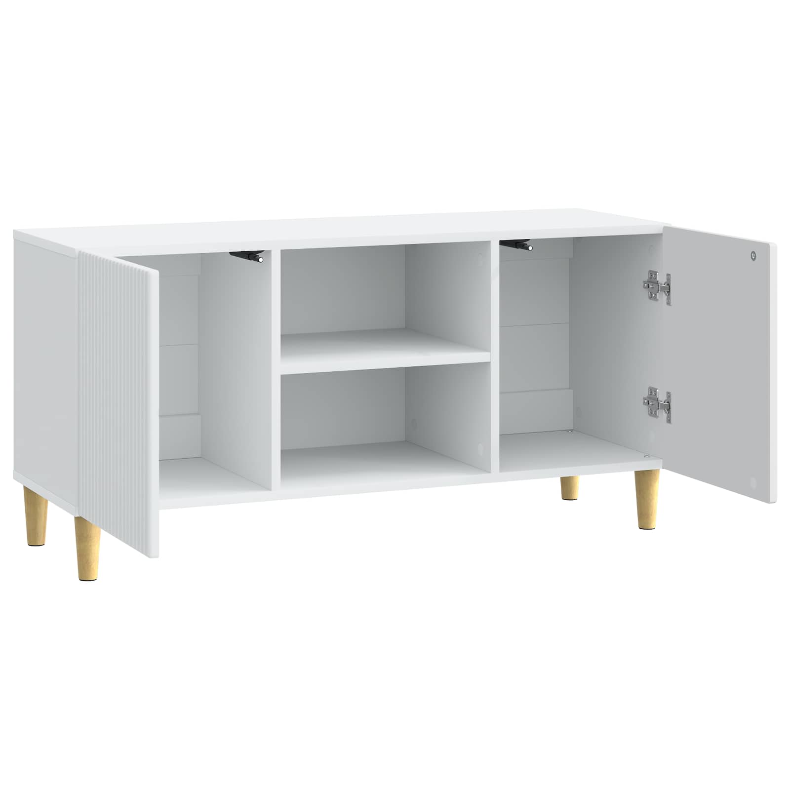 TV-kast Wit 102 x 34,5 x 50 cm Bewerkt hout is nu te koop bij PeponiXL, paradijselijk wonen!