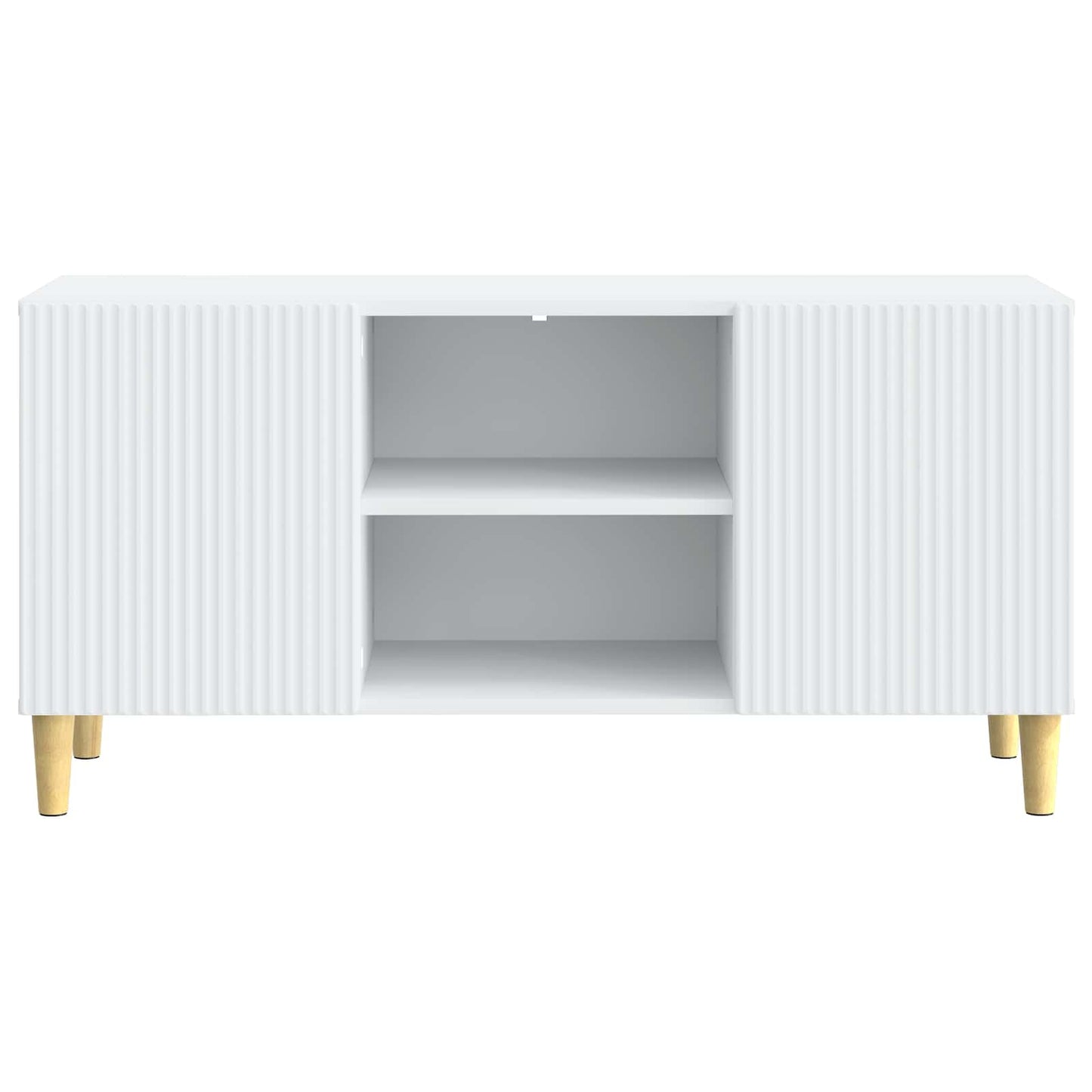 TV-kast Wit 102 x 34,5 x 50 cm Bewerkt hout is nu te koop bij PeponiXL, paradijselijk wonen!