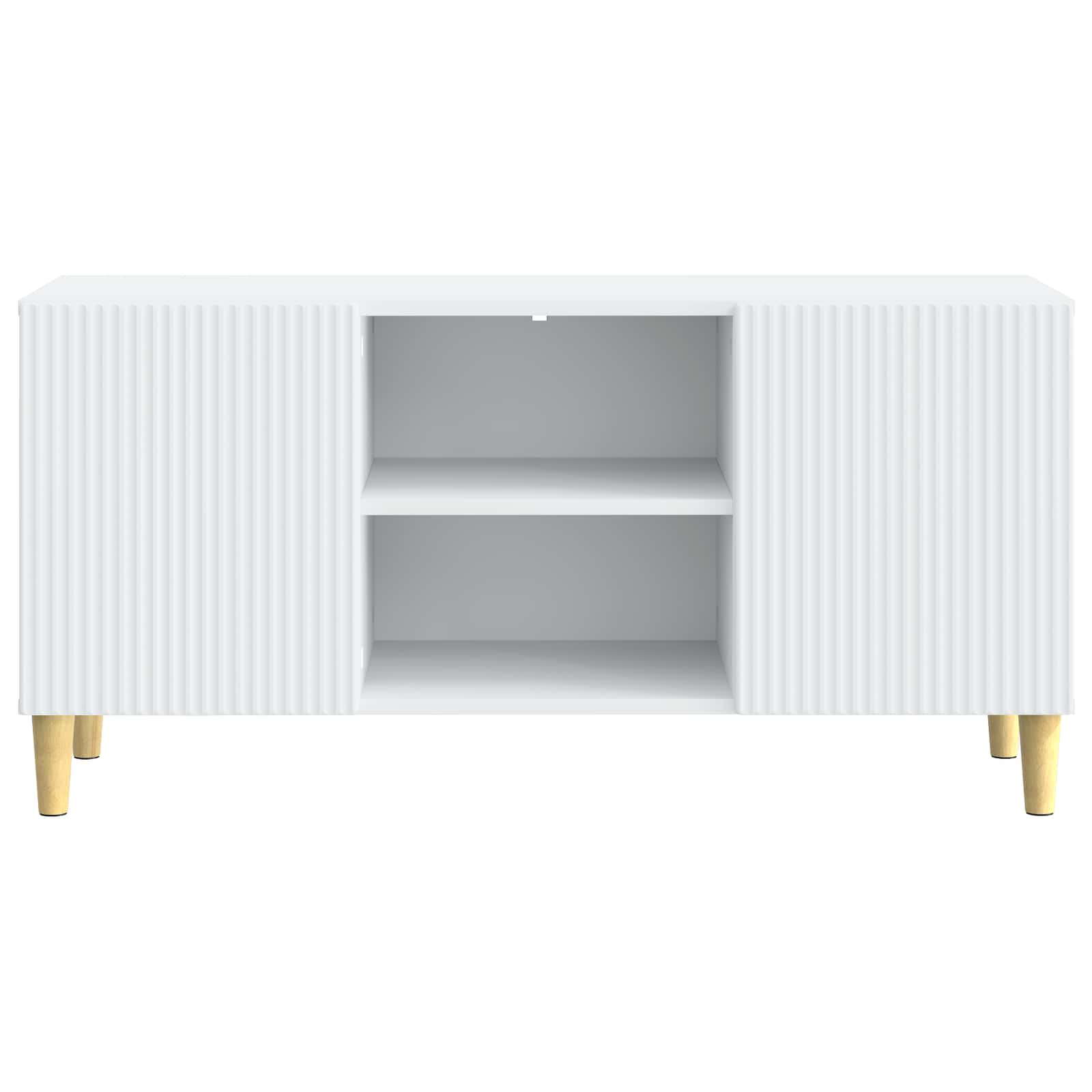 TV-kast Wit 102 x 34,5 x 50 cm Bewerkt hout is nu te koop bij PeponiXL, paradijselijk wonen!