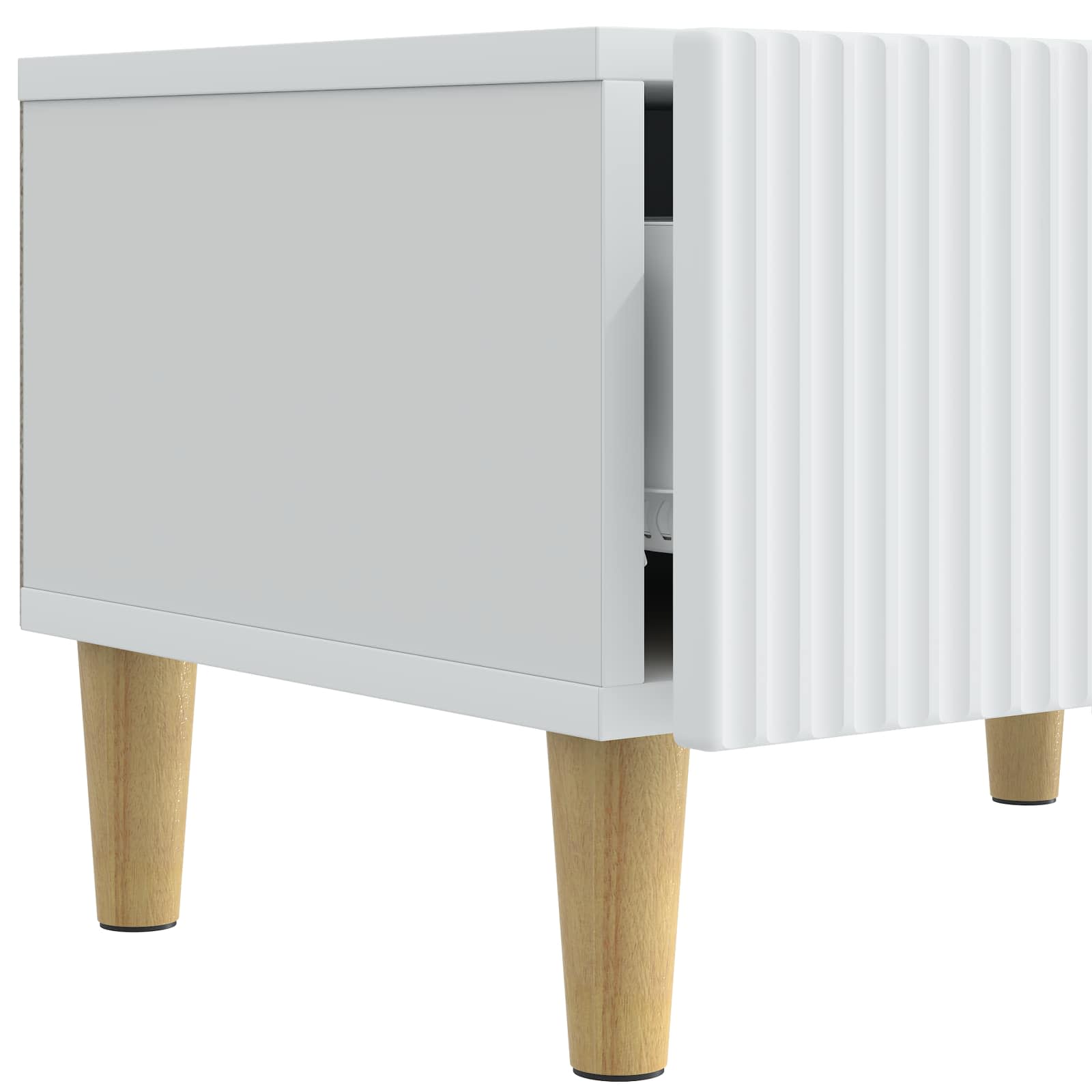TV-kast met lade Wit 147 x 34,5 x 30 cm Bewerkt hout is nu te koop bij PeponiXL, paradijselijk wonen!