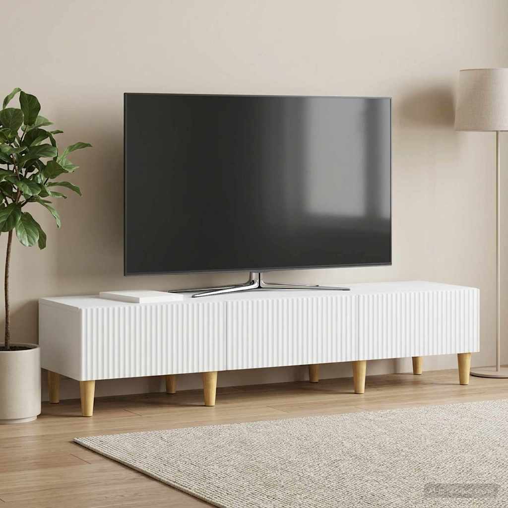 TV-kast met lade Wit 147 x 34,5 x 30 cm Bewerkt hout is nu te koop bij PeponiXL, paradijselijk wonen!