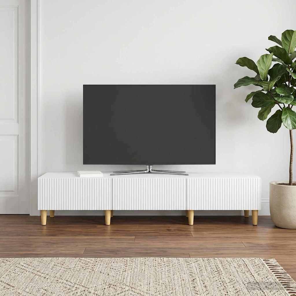 TV-kast met lade Wit 147 x 34,5 x 30 cm Bewerkt hout is nu te koop bij PeponiXL, paradijselijk wonen!