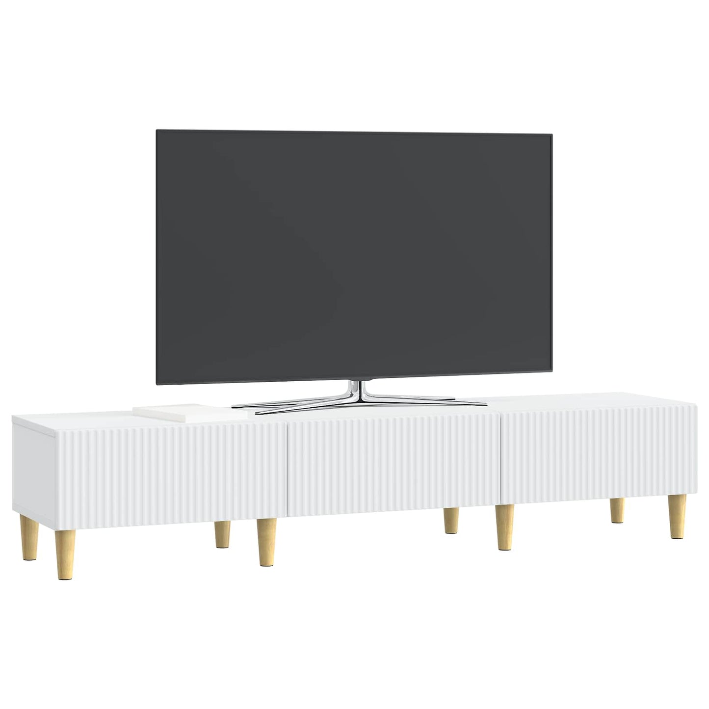 TV-kast met lade Wit 147 x 34,5 x 30 cm Bewerkt hout is nu te koop bij PeponiXL, paradijselijk wonen!