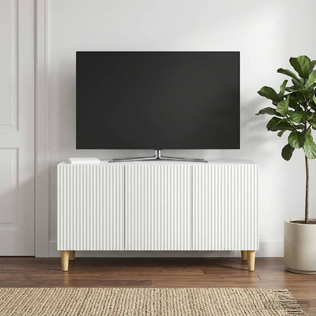 TV-kast Wit 99 x 34,5 x 50 cm Bewerkt hout is nu te koop bij PeponiXL, paradijselijk wonen!