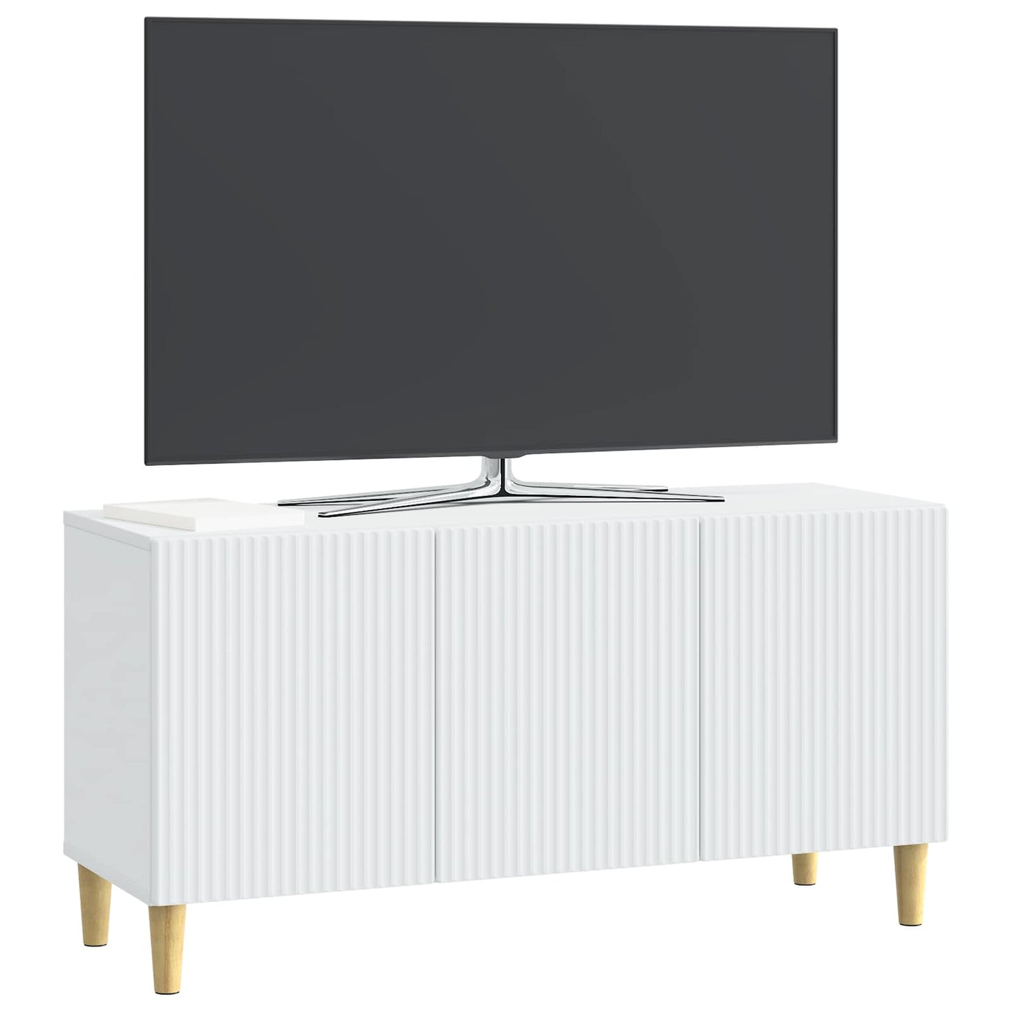 TV-kast Wit 99 x 34,5 x 50 cm Bewerkt hout is nu te koop bij PeponiXL, paradijselijk wonen!