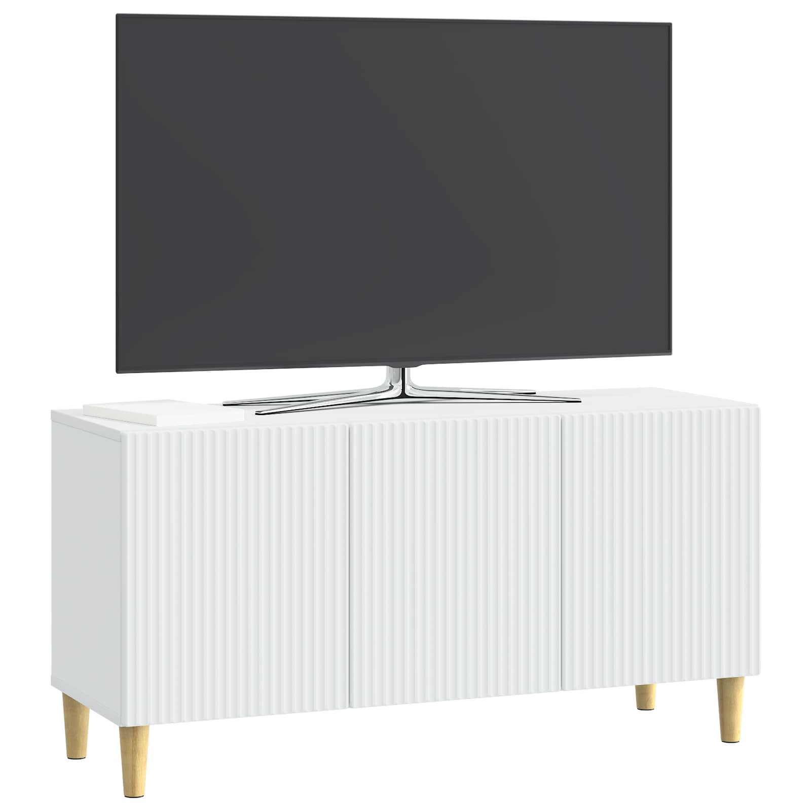 TV-kast Wit 99 x 34,5 x 50 cm Bewerkt hout is nu te koop bij PeponiXL, paradijselijk wonen!