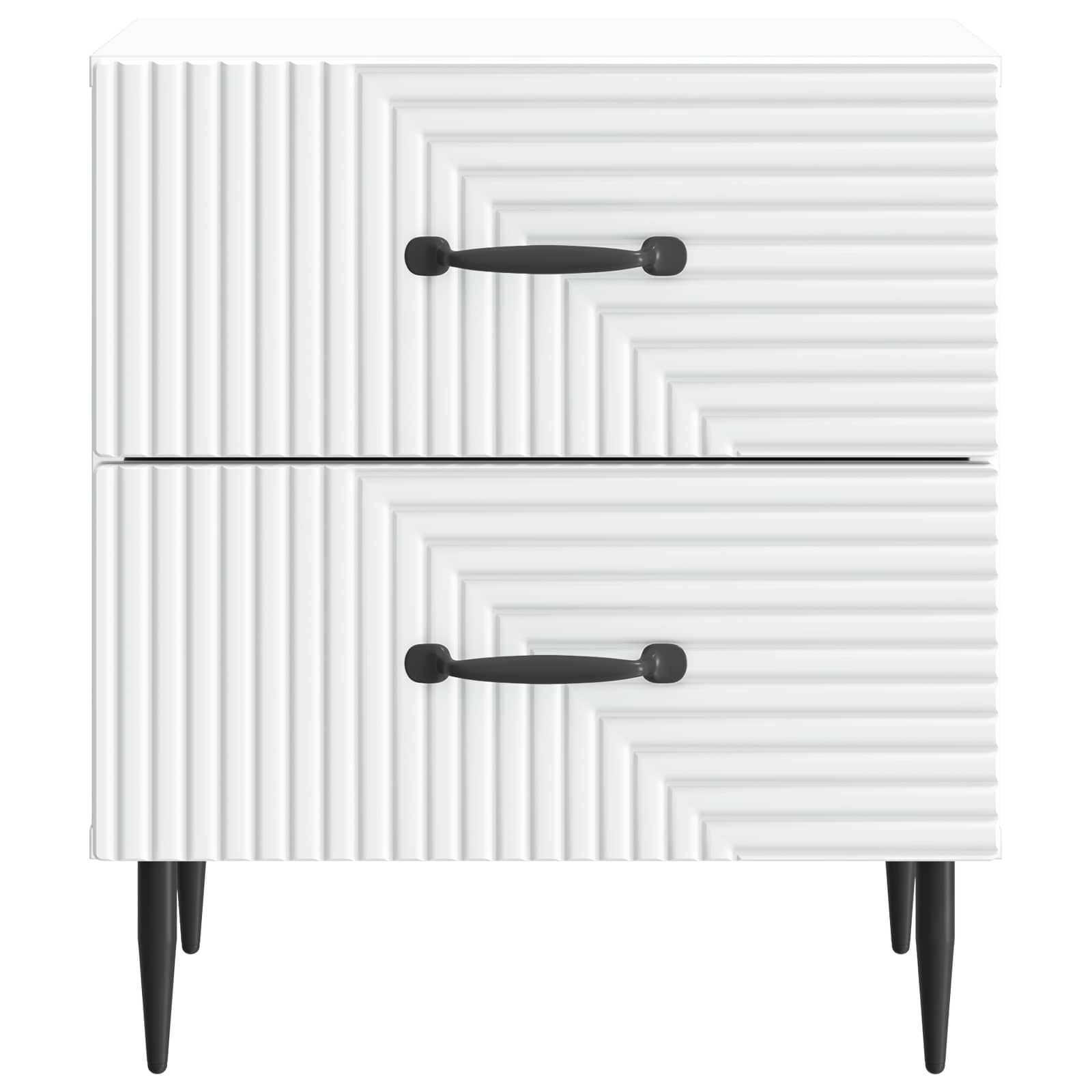 Nachtkastje met lade Wit 43 x 34,5 x 47,5 cm Bewerkt hout is nu te koop bij PeponiXL, paradijselijk wonen!