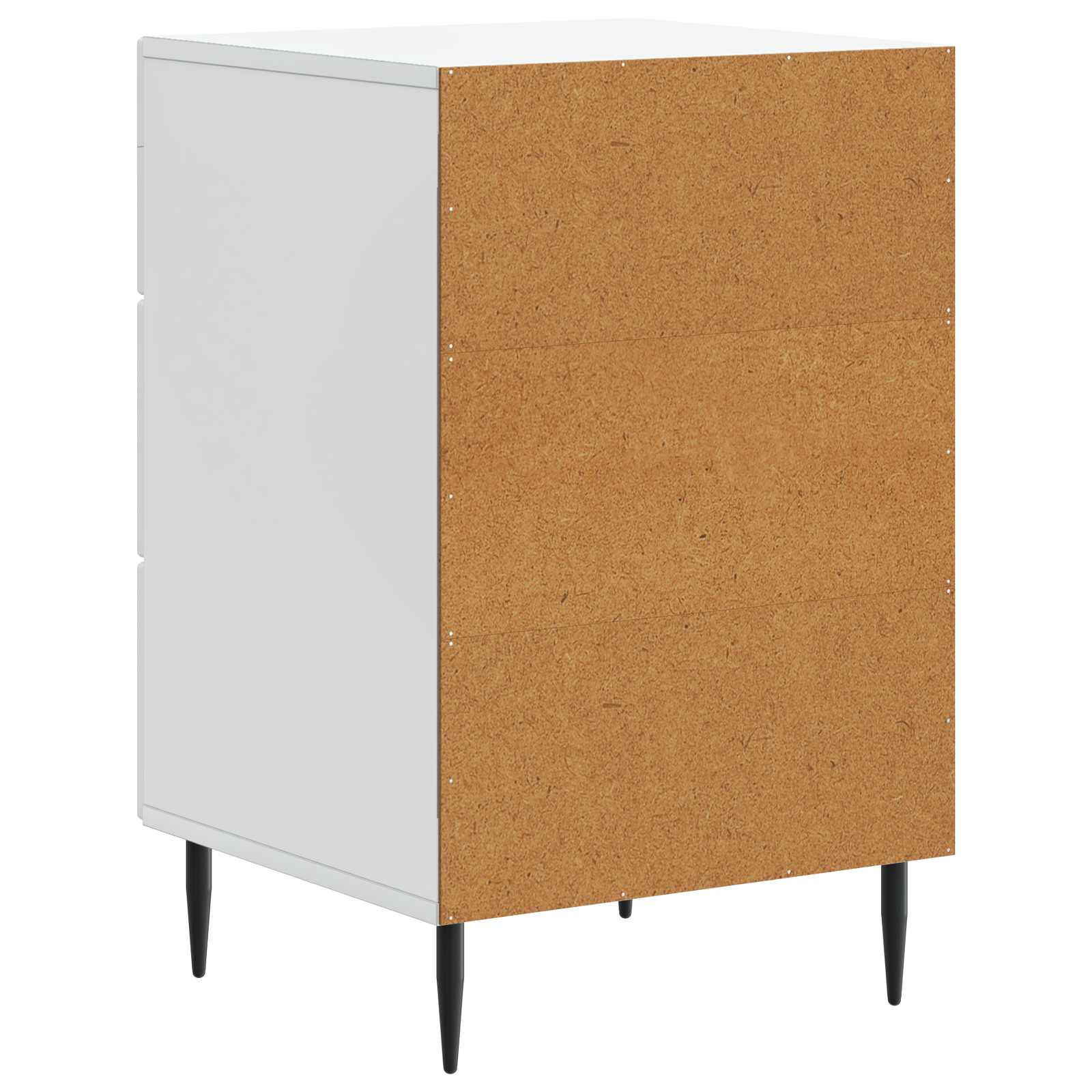 Nachtkastje met lade Wit 43 x 41 x 66,5 cm Bewerkt hout is nu te koop bij PeponiXL, paradijselijk wonen!