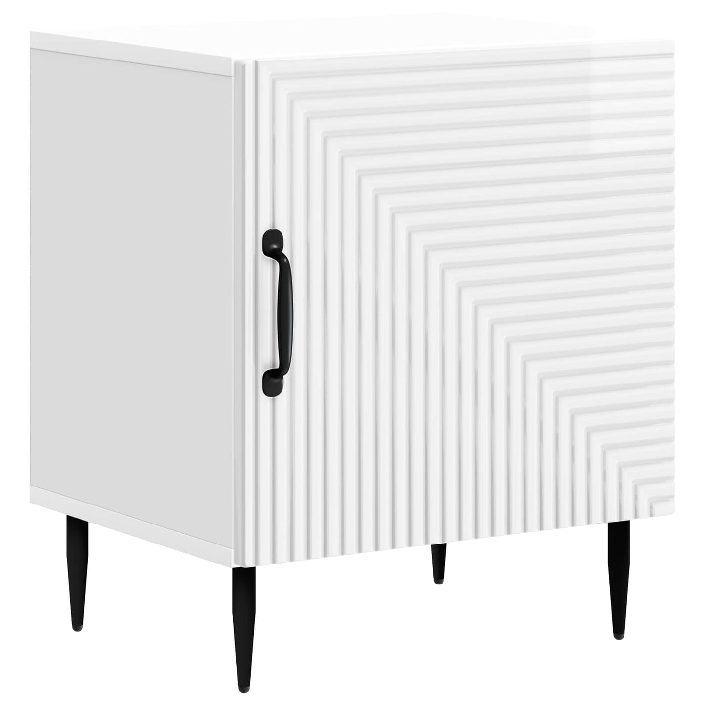 Nachtkastje 2 pcs Hoogglans Wit 43 x 34,5 x 50 cm Bewerkt hout is nu te koop bij PeponiXL, paradijselijk wonen!