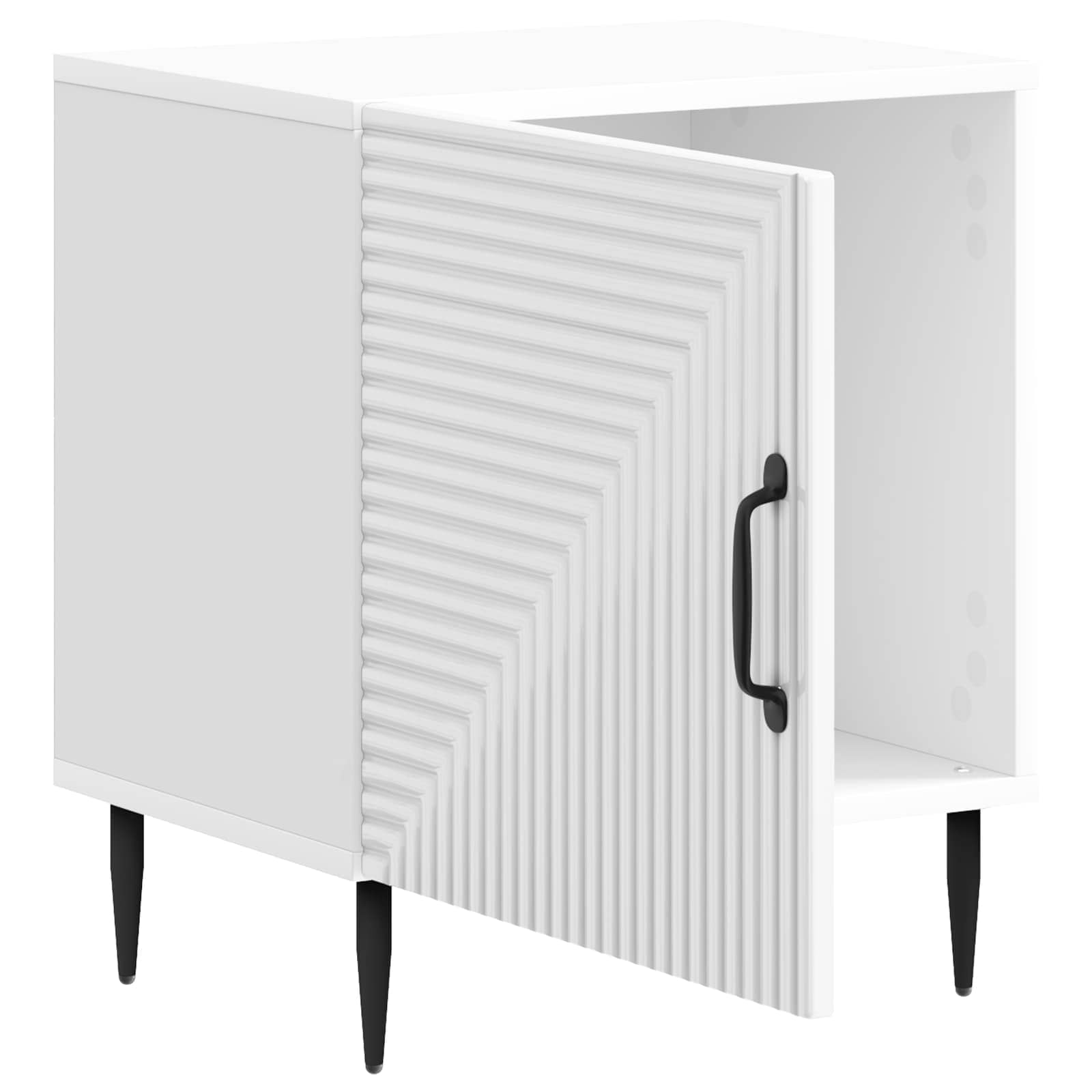Nachtkastje 2 pcs Hoogglans Wit 43 x 34,5 x 50 cm Bewerkt hout is nu te koop bij PeponiXL, paradijselijk wonen!