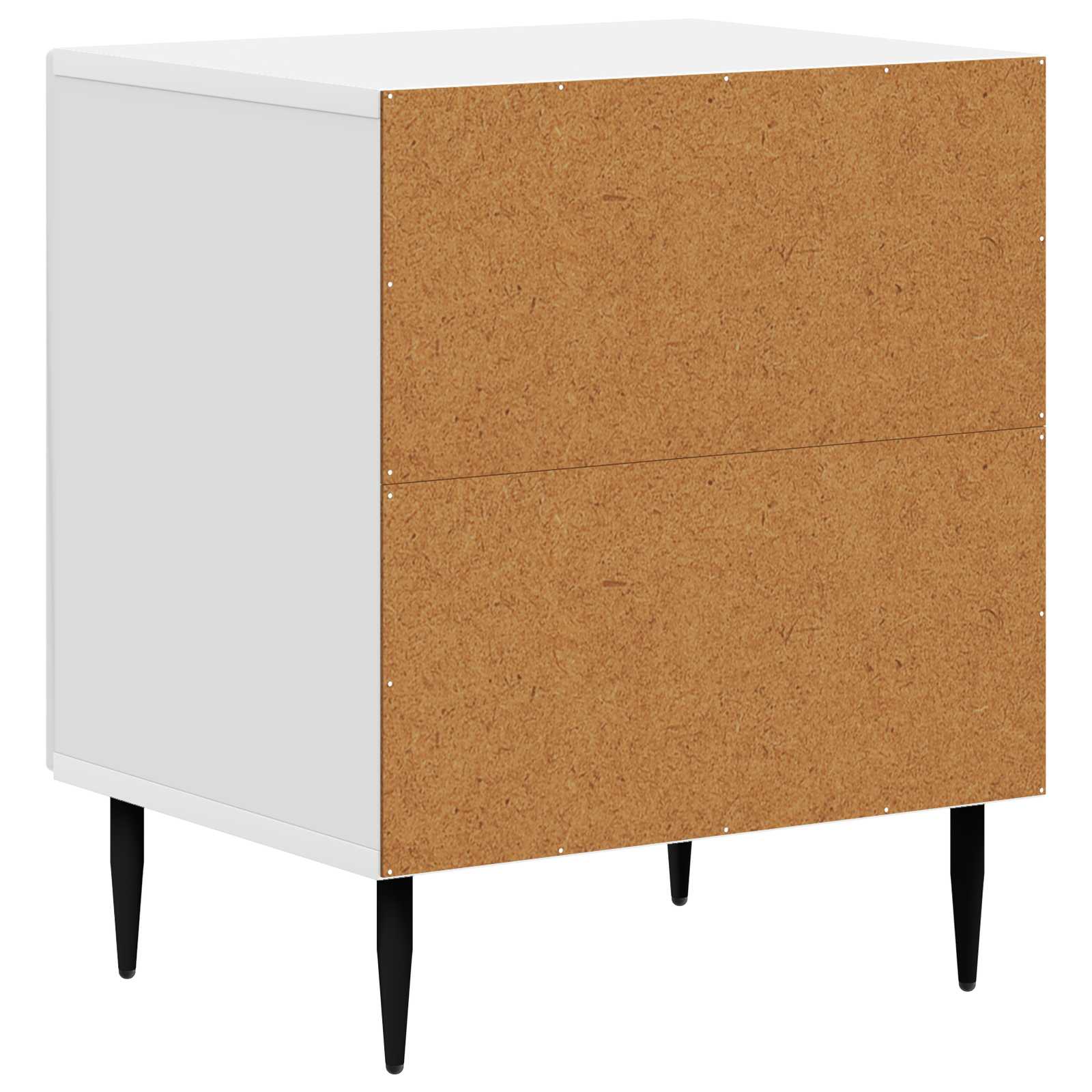Nachtkastje 2 pcs Hoogglans Wit 43 x 34,5 x 50 cm Bewerkt hout is nu te koop bij PeponiXL, paradijselijk wonen!