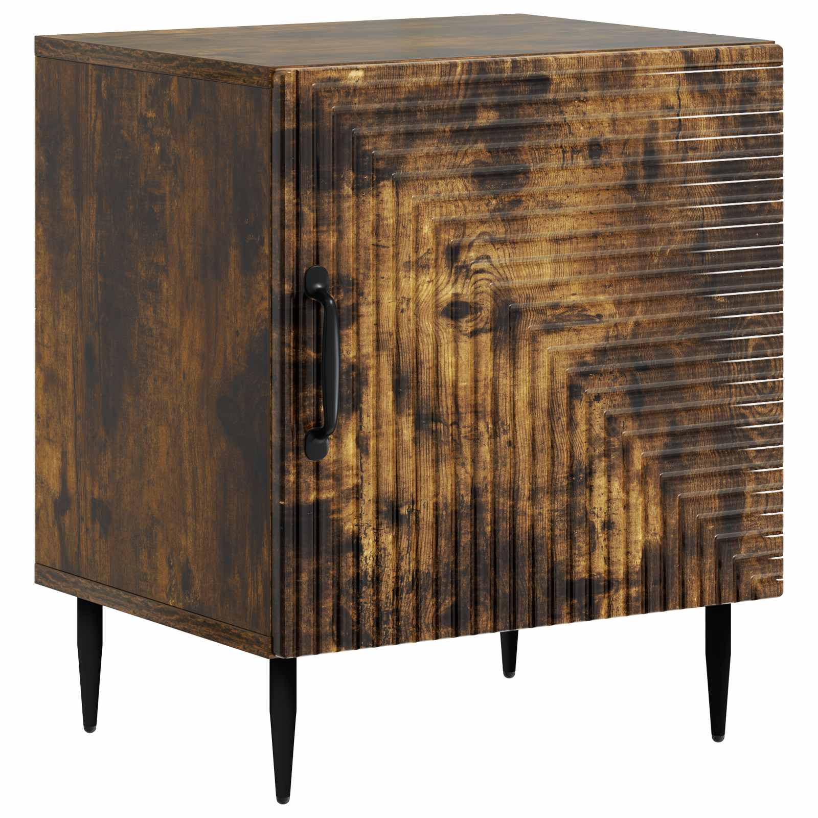 Nachtkastje 2 pcs Gerookt eiken 43 x 34,5 x 50 cm Bewerkt hout is nu te koop bij PeponiXL, paradijselijk wonen!