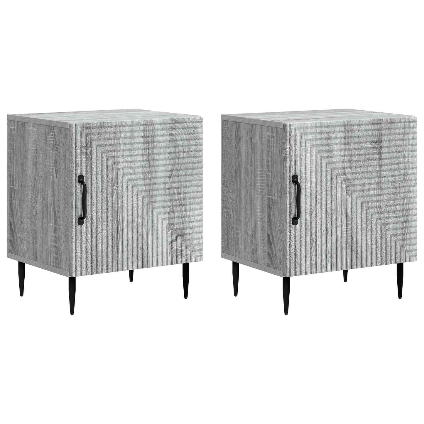 Nachtkastje 2 pcs Grijs sonoma 43 x 34,5 x 50 cm Bewerkt hout is nu te koop bij PeponiXL, paradijselijk wonen!