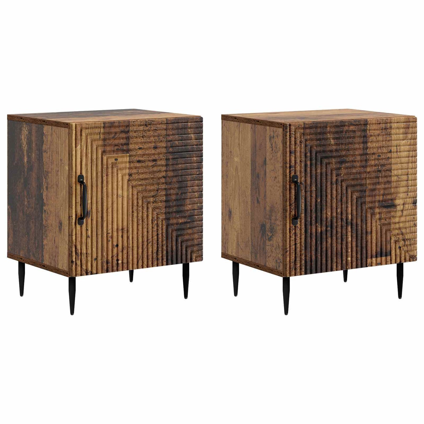 Nachtkastje 2 pcs Oud hout 43 x 34,5 x 50 cm Bewerkt hout is nu te koop bij PeponiXL, paradijselijk wonen!