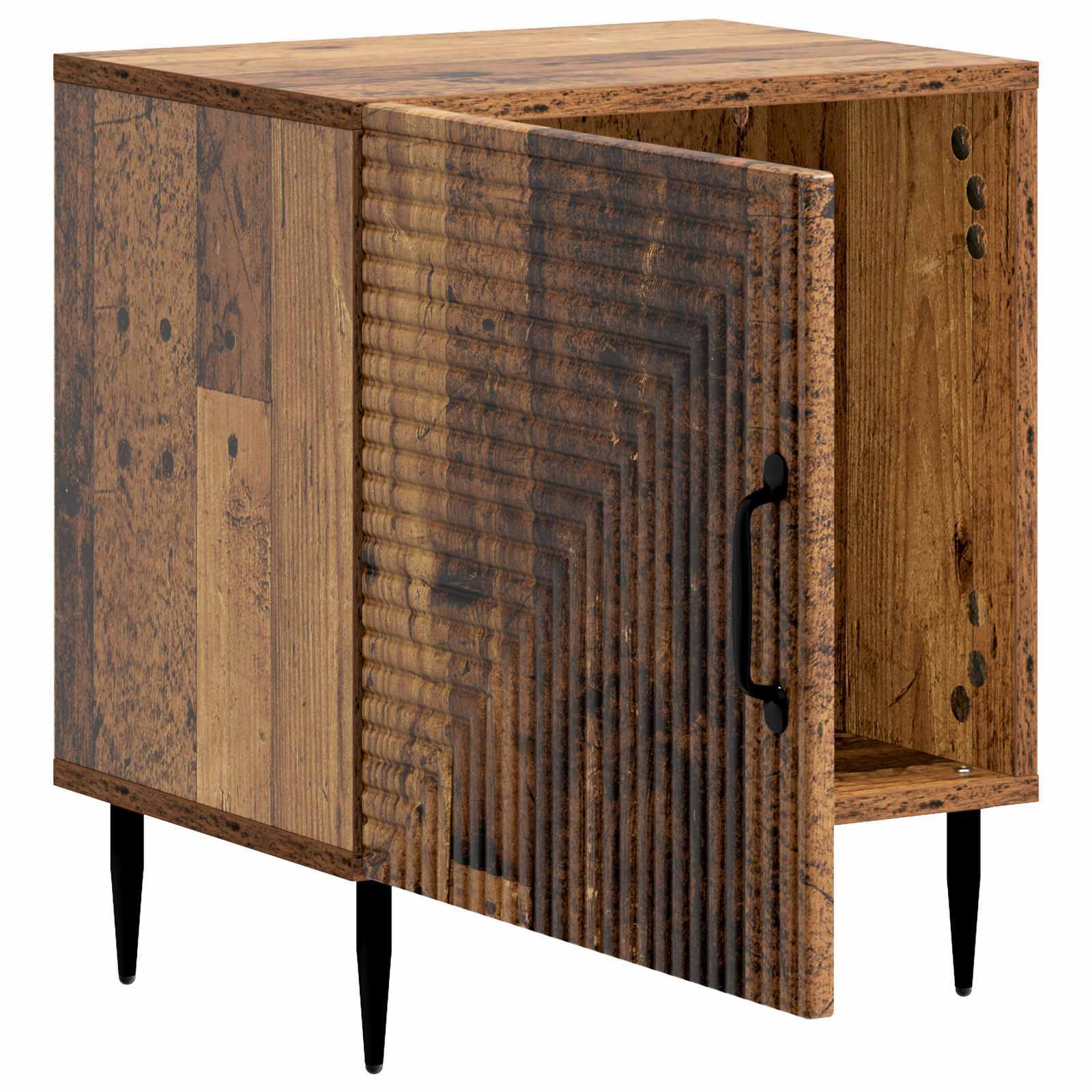 Nachtkastje 2 pcs Oud hout 43 x 34,5 x 50 cm Bewerkt hout is nu te koop bij PeponiXL, paradijselijk wonen!