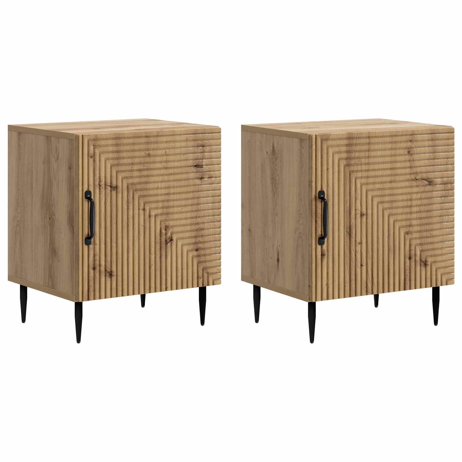 Nachtkastje 2 pcs Artisanaal eiken 43 x 34,5 x 50 cm is nu te koop bij PeponiXL, paradijselijk wonen!