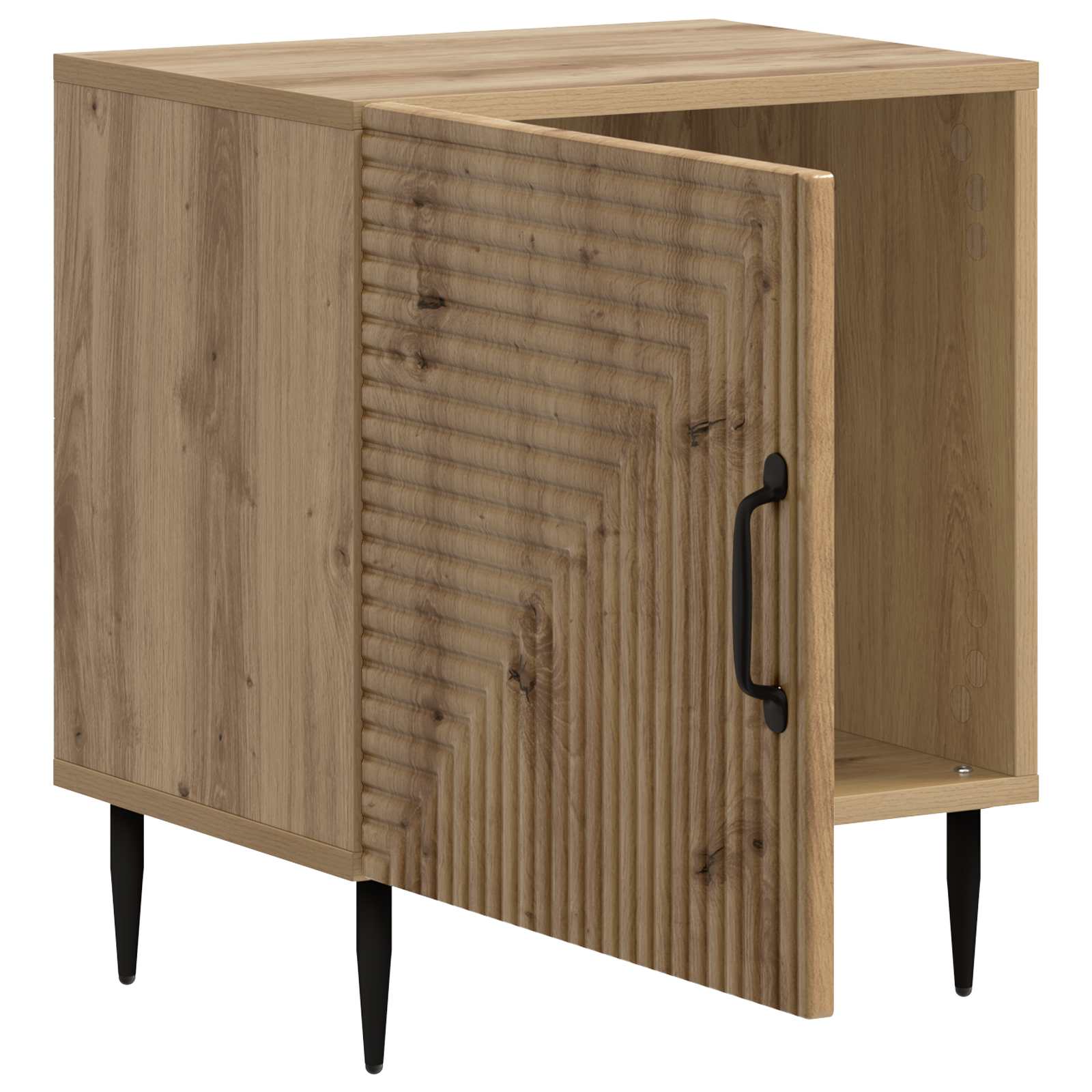 Nachtkastje 2 pcs Artisanaal eiken 43 x 34,5 x 50 cm is nu te koop bij PeponiXL, paradijselijk wonen!