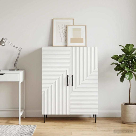 Dressoir Wit 66 x 34,5 x 89,5 cm Bewerkt hout is nu te koop bij PeponiXL, paradijselijk wonen!