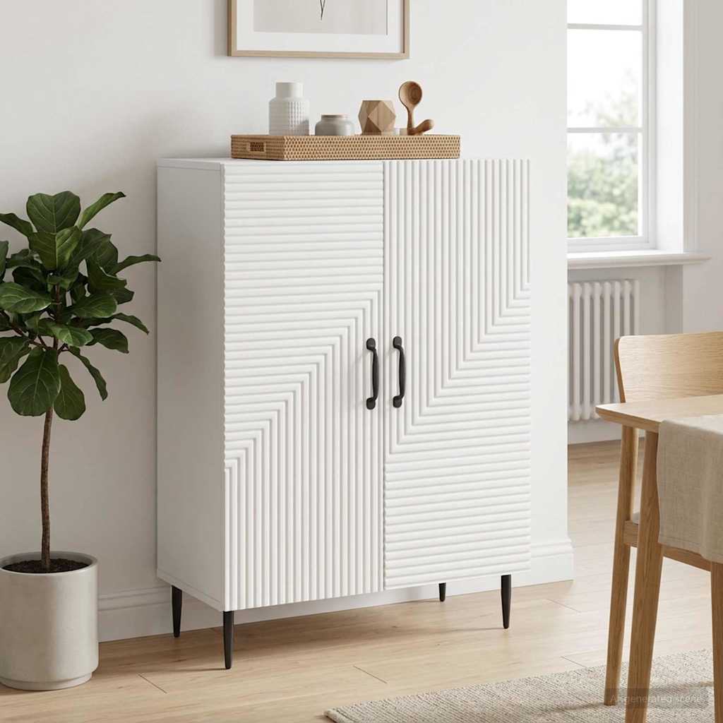 Dressoir Wit 66 x 34,5 x 89,5 cm Bewerkt hout is nu te koop bij PeponiXL, paradijselijk wonen!