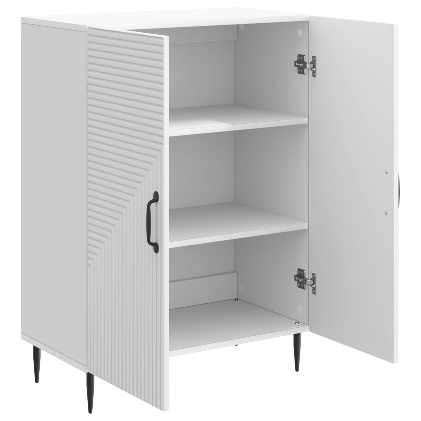 Dressoir Wit 66 x 34,5 x 89,5 cm Bewerkt hout is nu te koop bij PeponiXL, paradijselijk wonen!