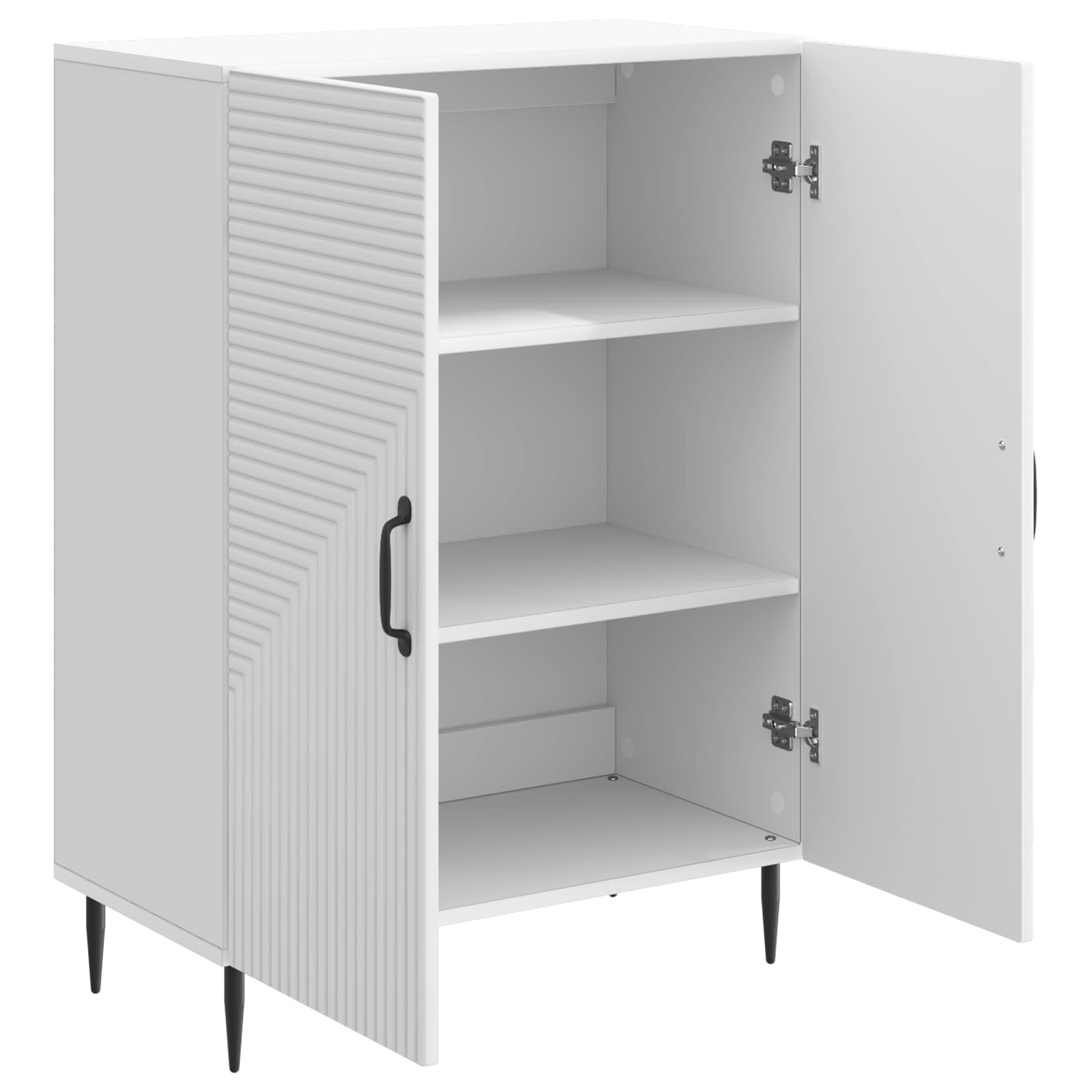 Dressoir Wit 66 x 34,5 x 89,5 cm Bewerkt hout is nu te koop bij PeponiXL, paradijselijk wonen!