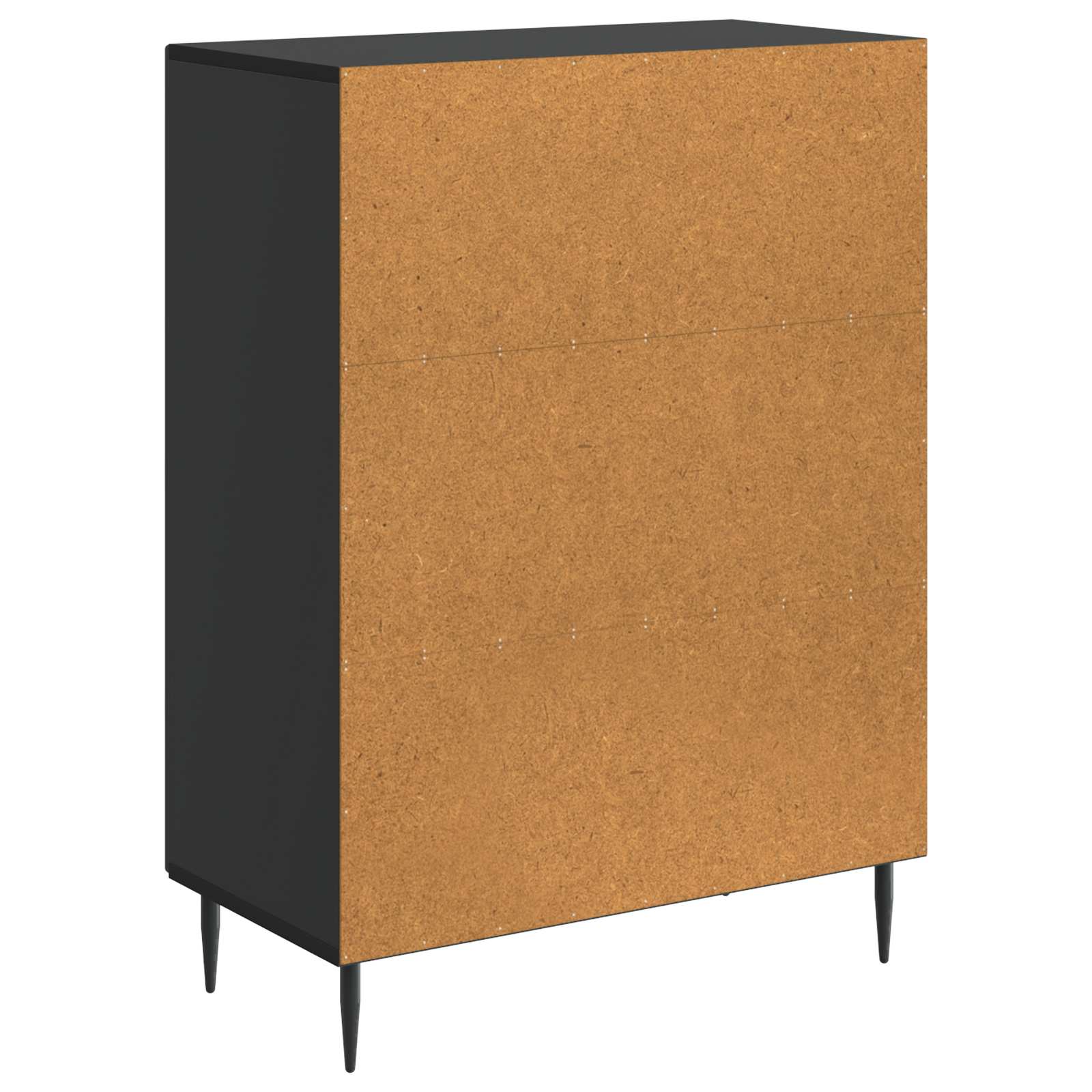 Dressoir Zwart 66 x 34,5 x 89,5 cm Bewerkt hout is nu te koop bij PeponiXL, paradijselijk wonen!