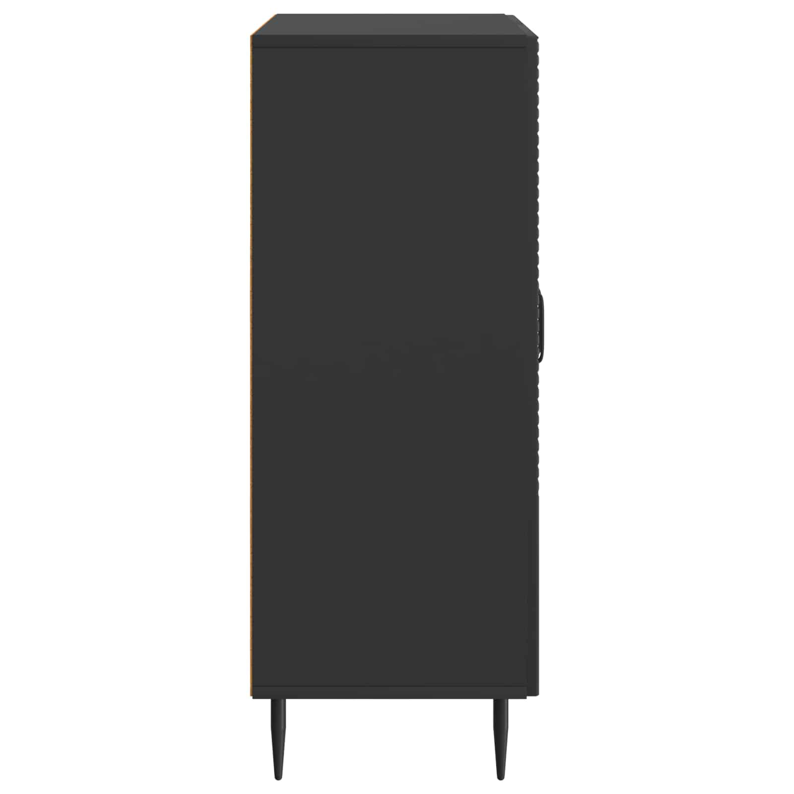 Dressoir Zwart 66 x 34,5 x 89,5 cm Bewerkt hout is nu te koop bij PeponiXL, paradijselijk wonen!