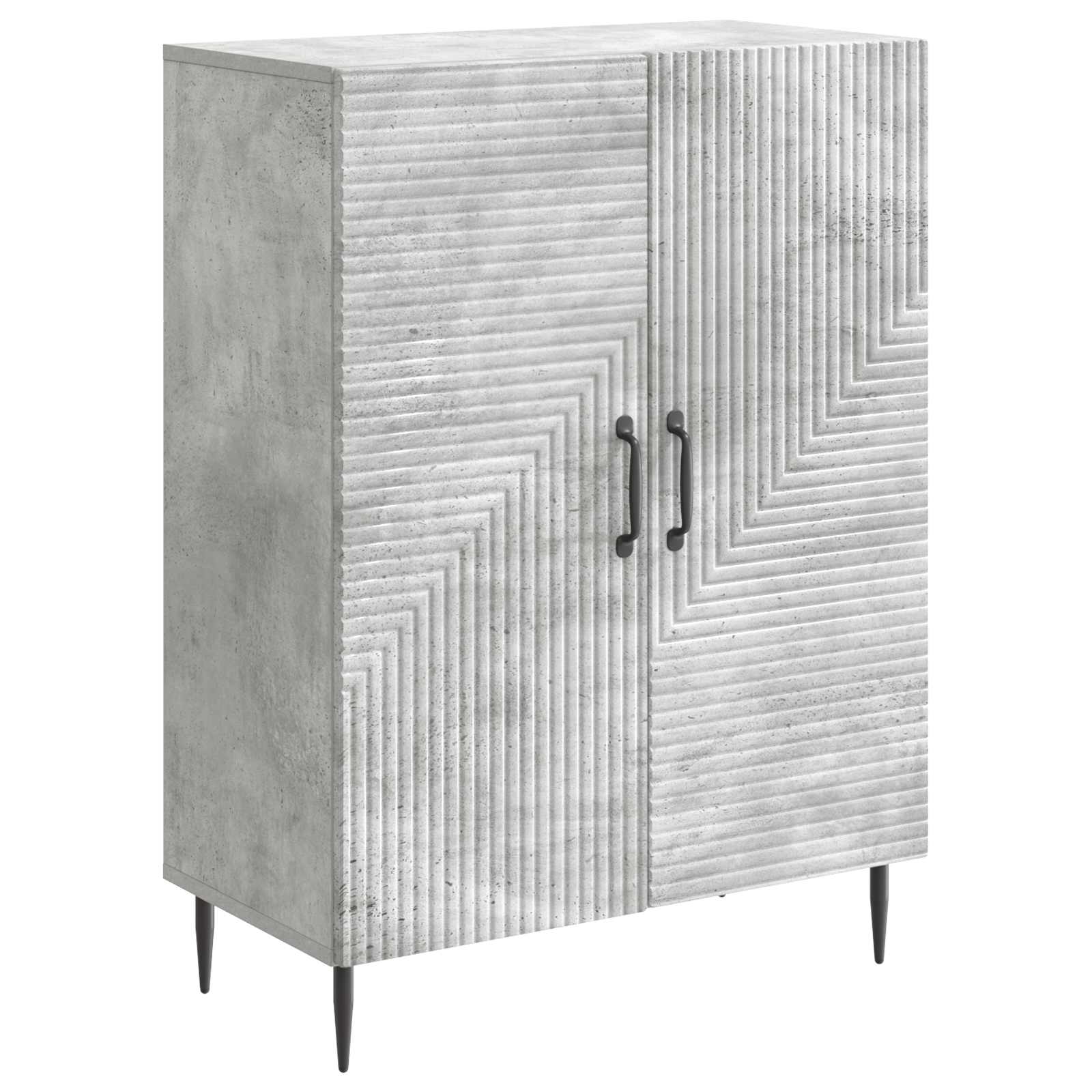 Dressoir Betongrijs 66 x 34,5 x 89,5 cm Bewerkt hout is nu te koop bij PeponiXL, paradijselijk wonen!