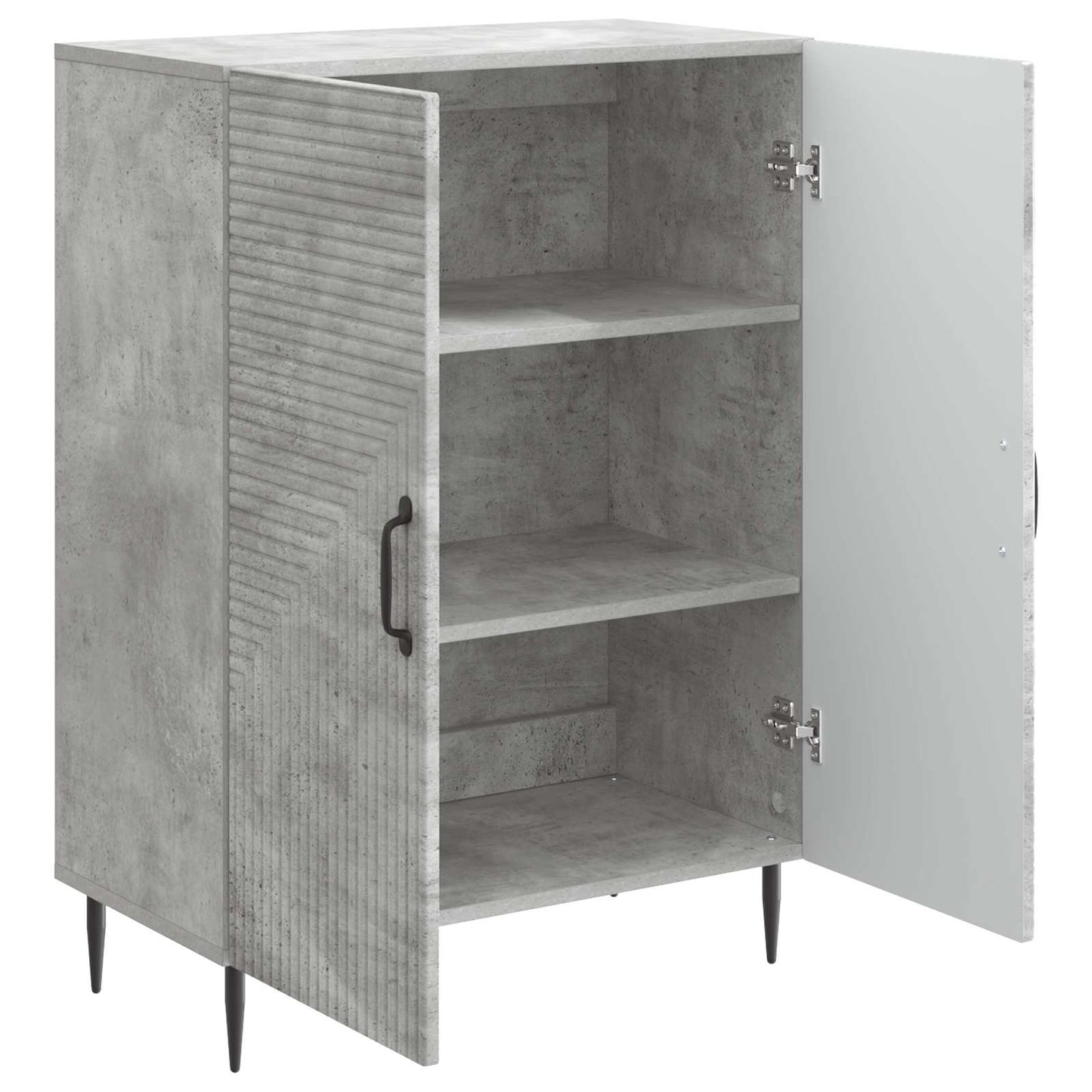 Dressoir Betongrijs 66 x 34,5 x 89,5 cm Bewerkt hout is nu te koop bij PeponiXL, paradijselijk wonen!
