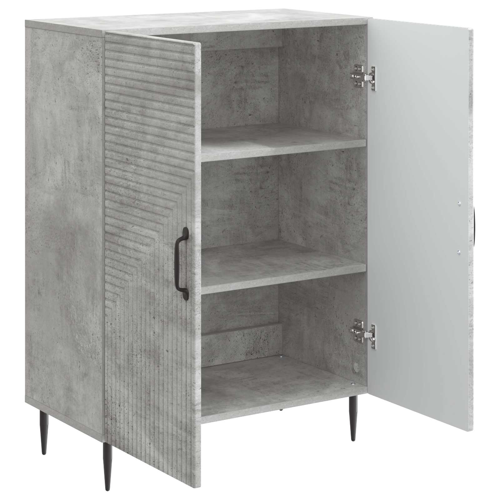 Dressoir Betongrijs 66 x 34,5 x 89,5 cm Bewerkt hout is nu te koop bij PeponiXL, paradijselijk wonen!