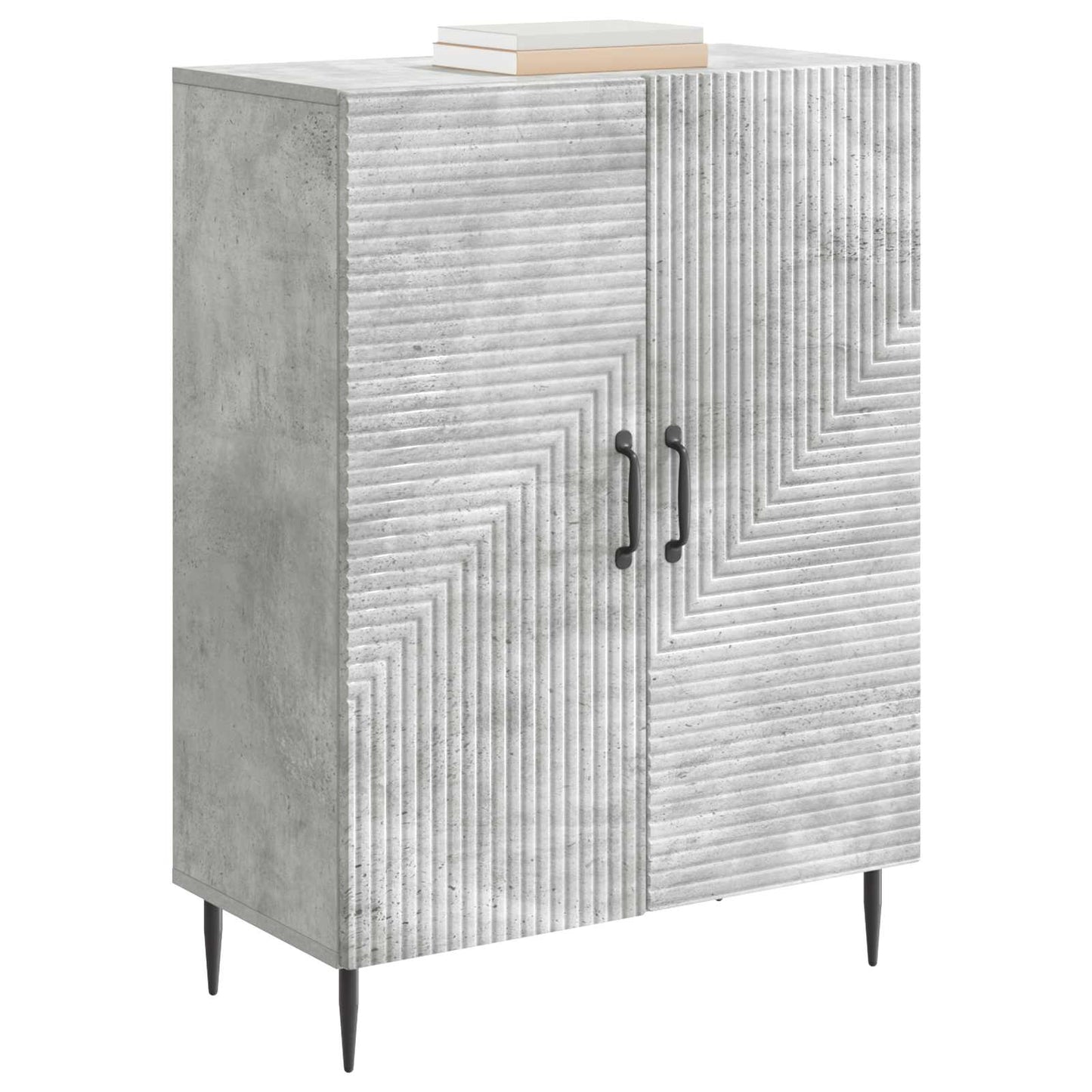 Dressoir Betongrijs 66 x 34,5 x 89,5 cm Bewerkt hout is nu te koop bij PeponiXL, paradijselijk wonen!