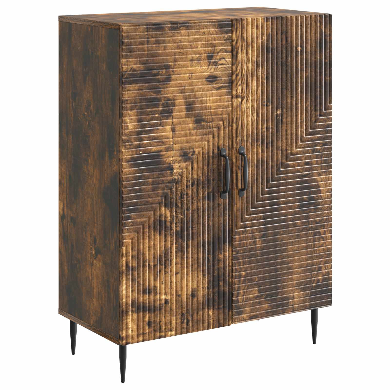 Dressoir Gerookt eiken 66 x 34,5 x 89,5 cm Bewerkt hout is nu te koop bij PeponiXL, paradijselijk wonen!
