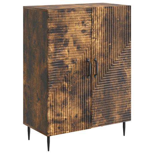 Dressoir Gerookt eiken 66 x 34,5 x 89,5 cm Bewerkt hout is nu te koop bij PeponiXL, paradijselijk wonen!