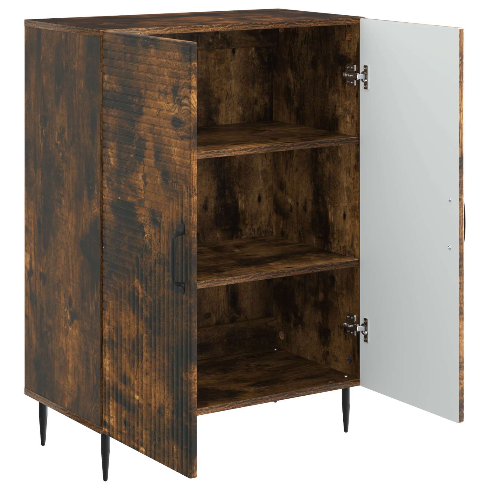 Dressoir Gerookt eiken 66 x 34,5 x 89,5 cm Bewerkt hout is nu te koop bij PeponiXL, paradijselijk wonen!