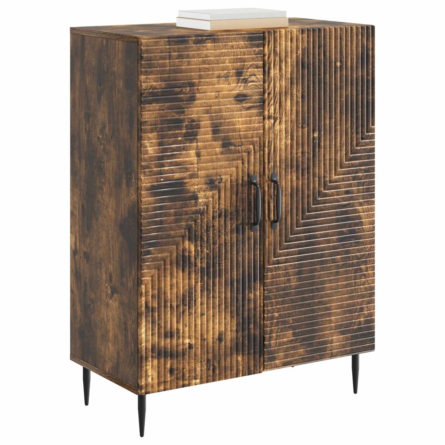 Dressoir Gerookt eiken 66 x 34,5 x 89,5 cm Bewerkt hout is nu te koop bij PeponiXL, paradijselijk wonen!