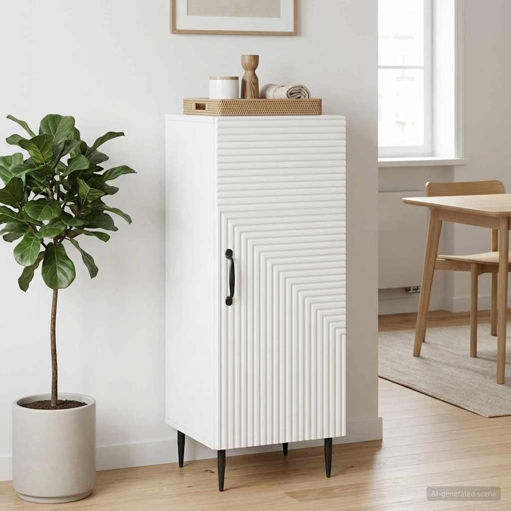 Dressoir Wit 33 x 34,5 x 89,5 cm Bewerkt hout is nu te koop bij PeponiXL, paradijselijk wonen!