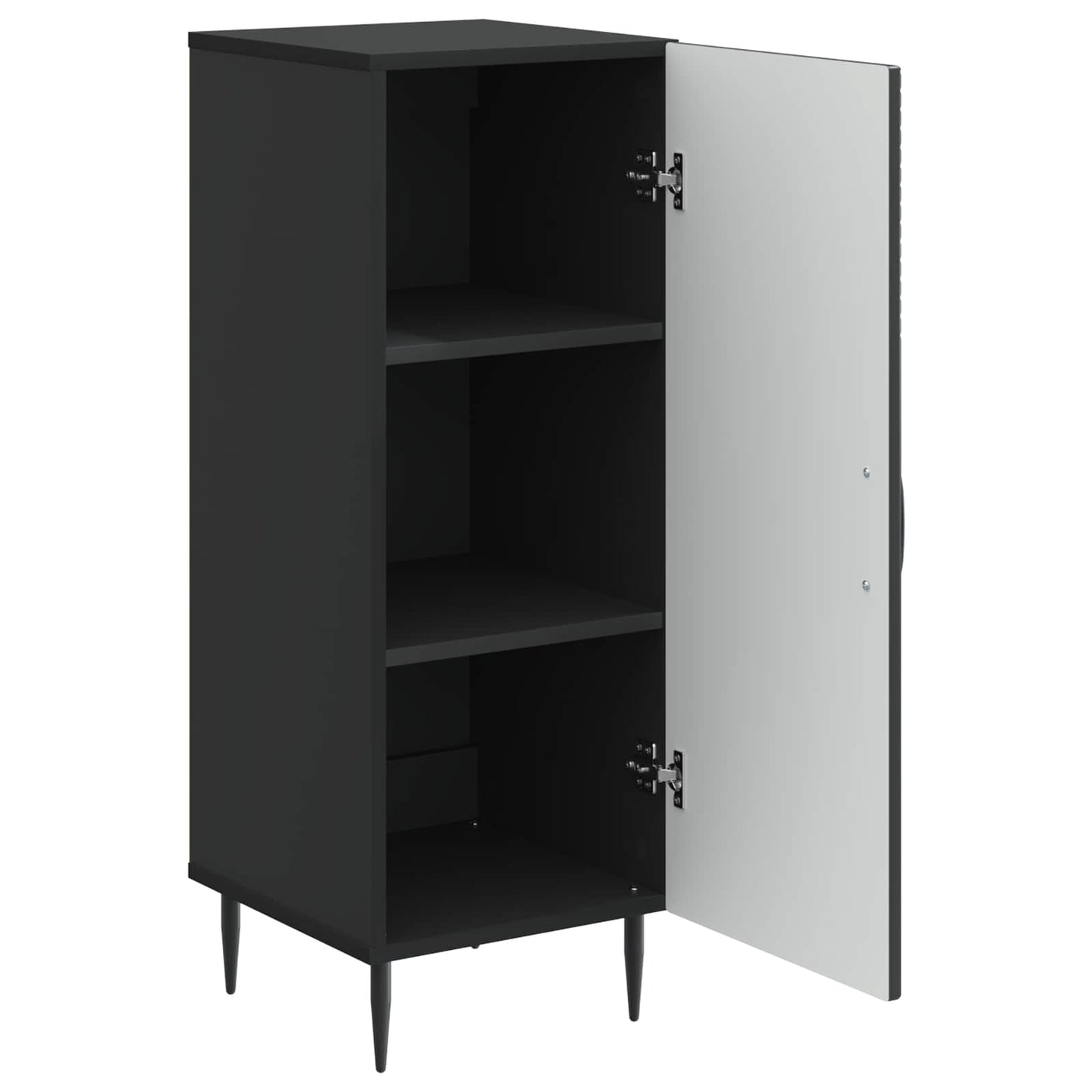 Dressoir Zwart 33 x 34,5 x 89,5 cm Bewerkt hout is nu te koop bij PeponiXL, paradijselijk wonen!