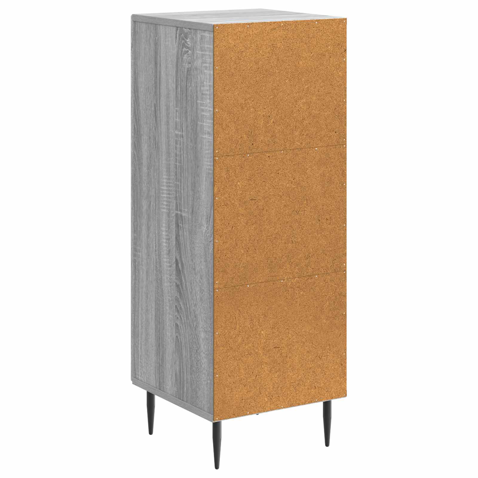 Dressoir Grijs sonoma 33 x 34,5 x 89,5 cm Bewerkt hout is nu te koop bij PeponiXL, paradijselijk wonen!