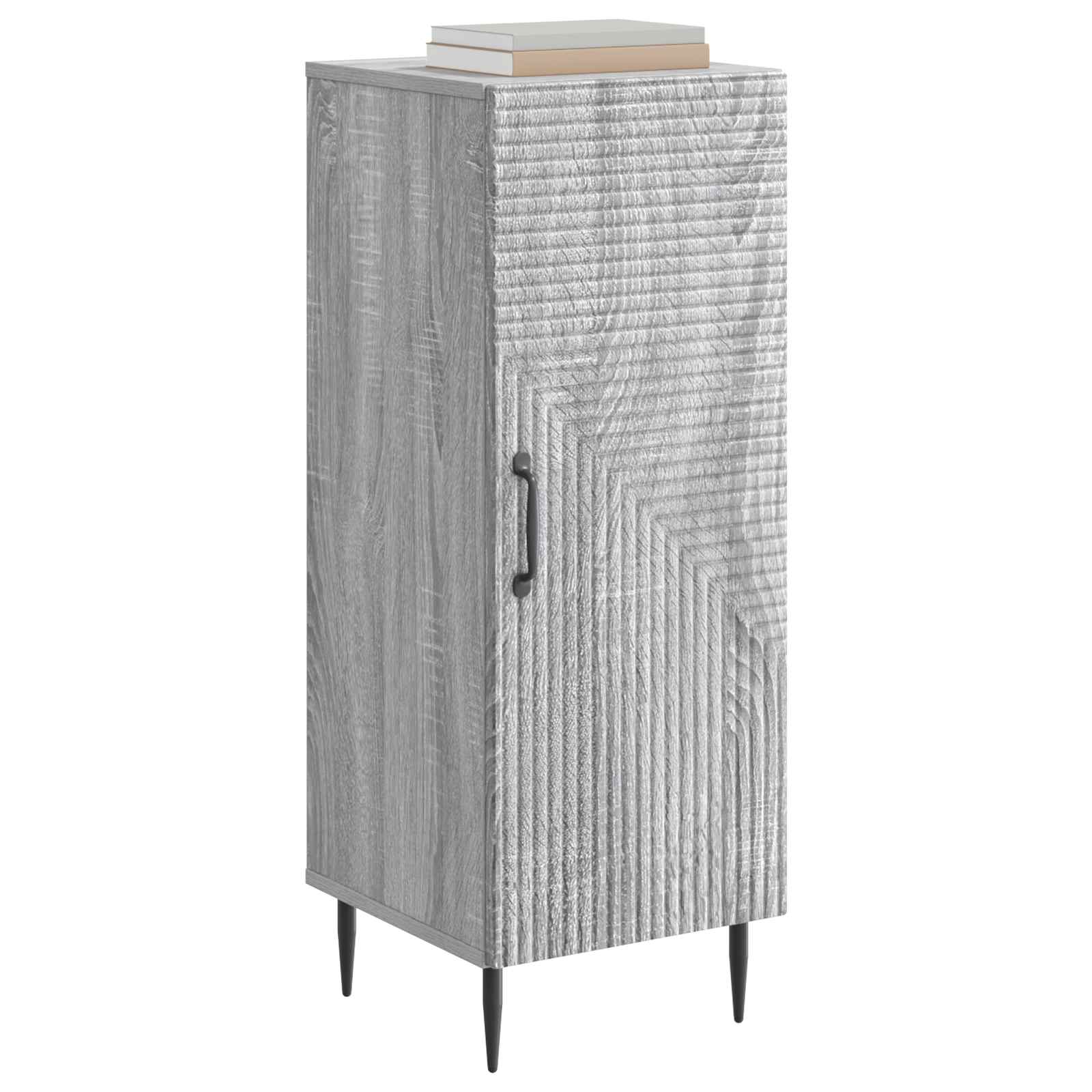 Dressoir Grijs sonoma 33 x 34,5 x 89,5 cm Bewerkt hout is nu te koop bij PeponiXL, paradijselijk wonen!