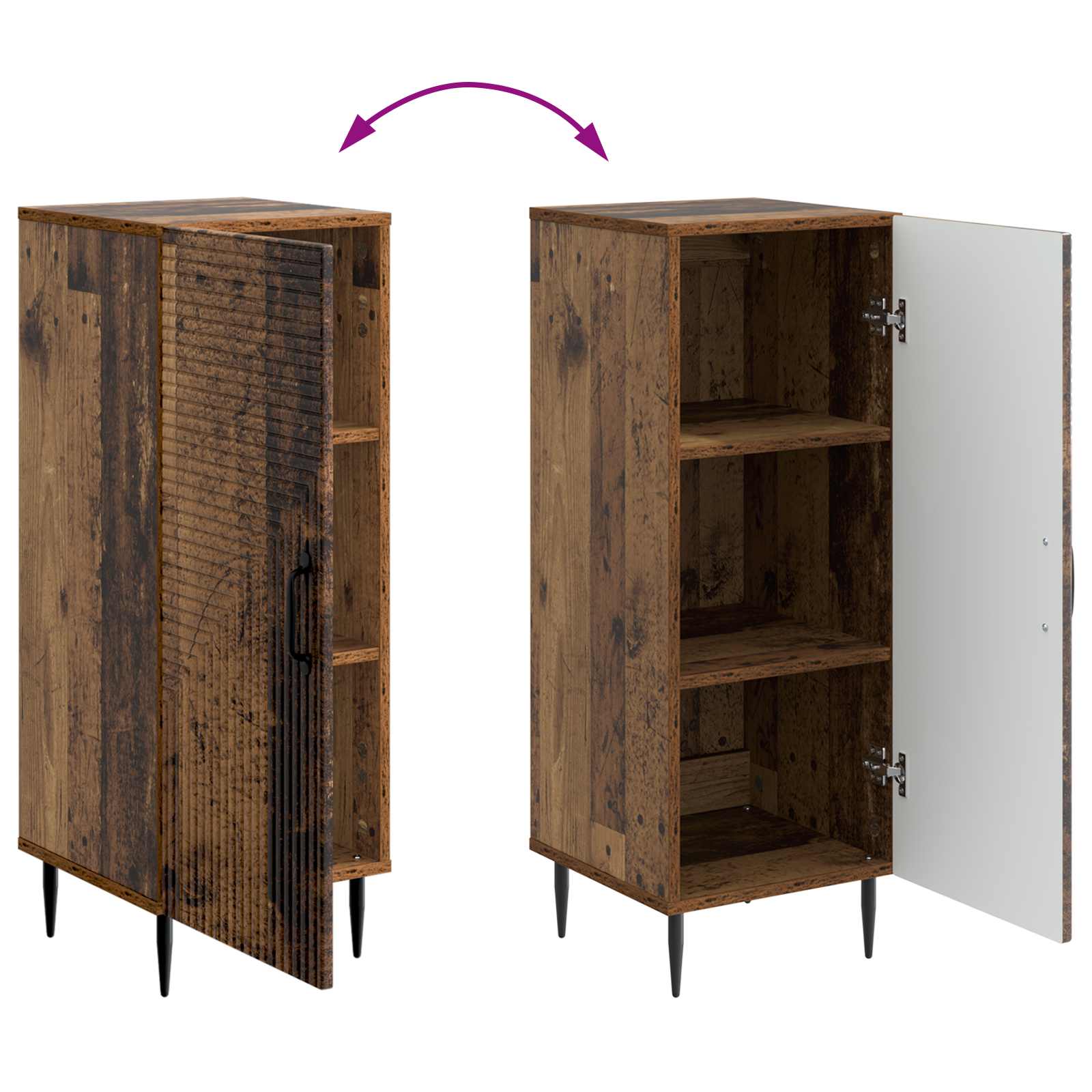 Dressoir Oud hout 33 x 34,5 x 89,5 cm Bewerkt hout is nu te koop bij PeponiXL, paradijselijk wonen!