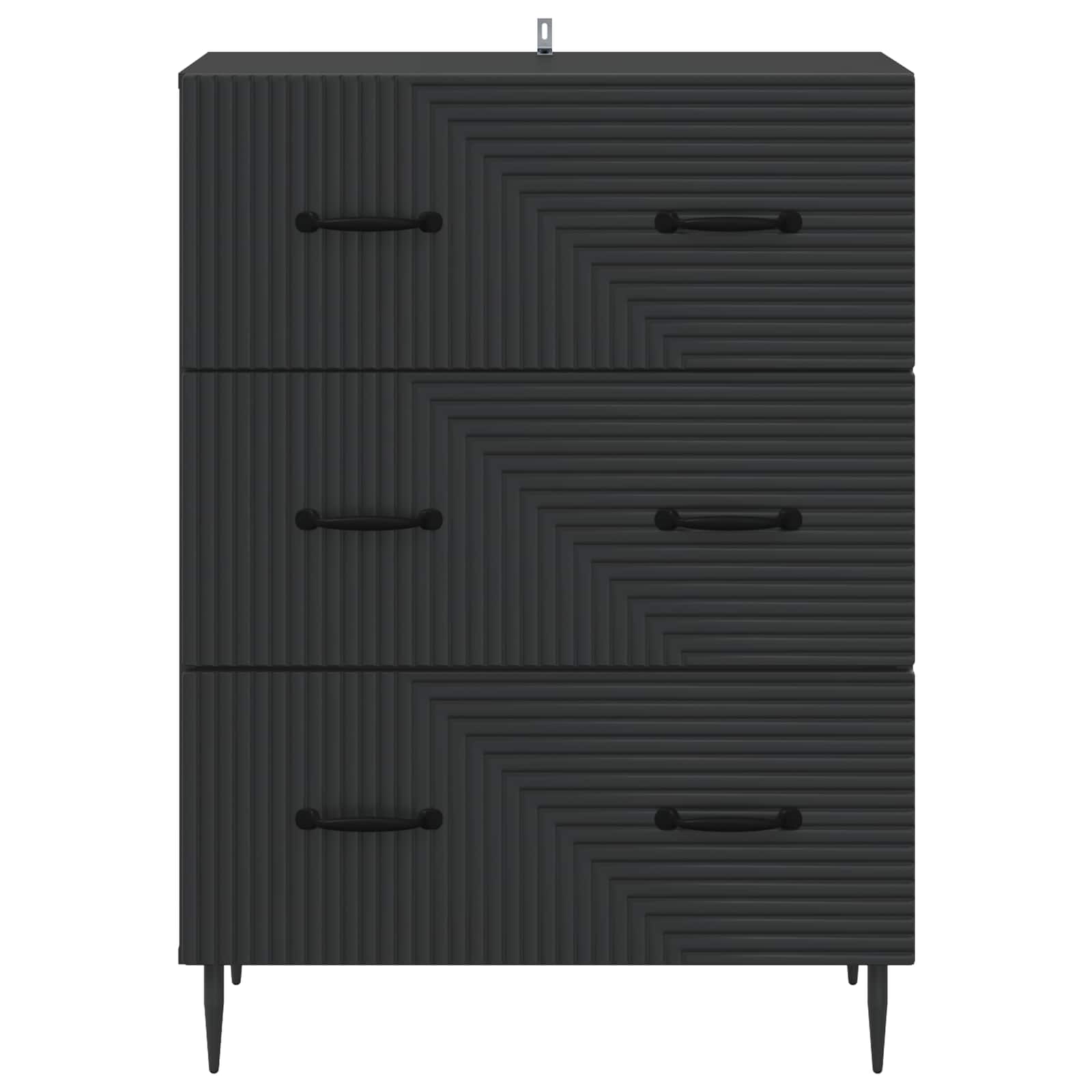 Ladenkast Zwart 66 x 34,5 x 89,5 cm Bewerkt hout is nu te koop bij PeponiXL, paradijselijk wonen!