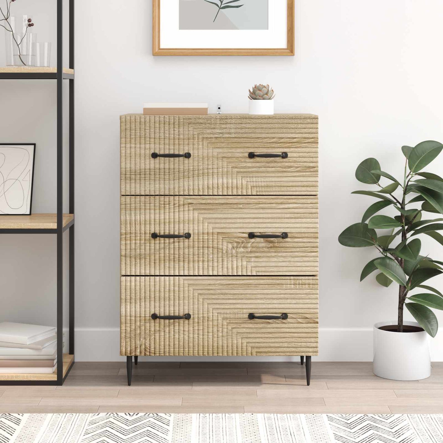 Ladenkast Sonoma Eiken 66 x 34,5 x 89,5 cm Bewerkt hout is nu te koop bij PeponiXL, paradijselijk wonen!
